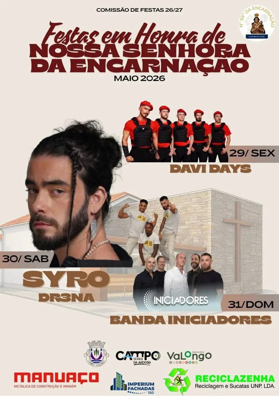 Cartaz de Festas em Honra de N.ª Sr.ª da Encarnação