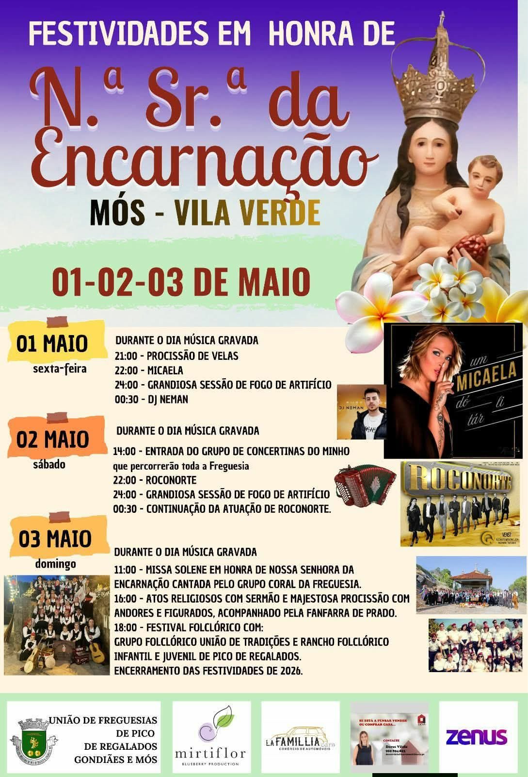 Cartaz de Festas em Honra de N.ª Sr.ª da Encarnação