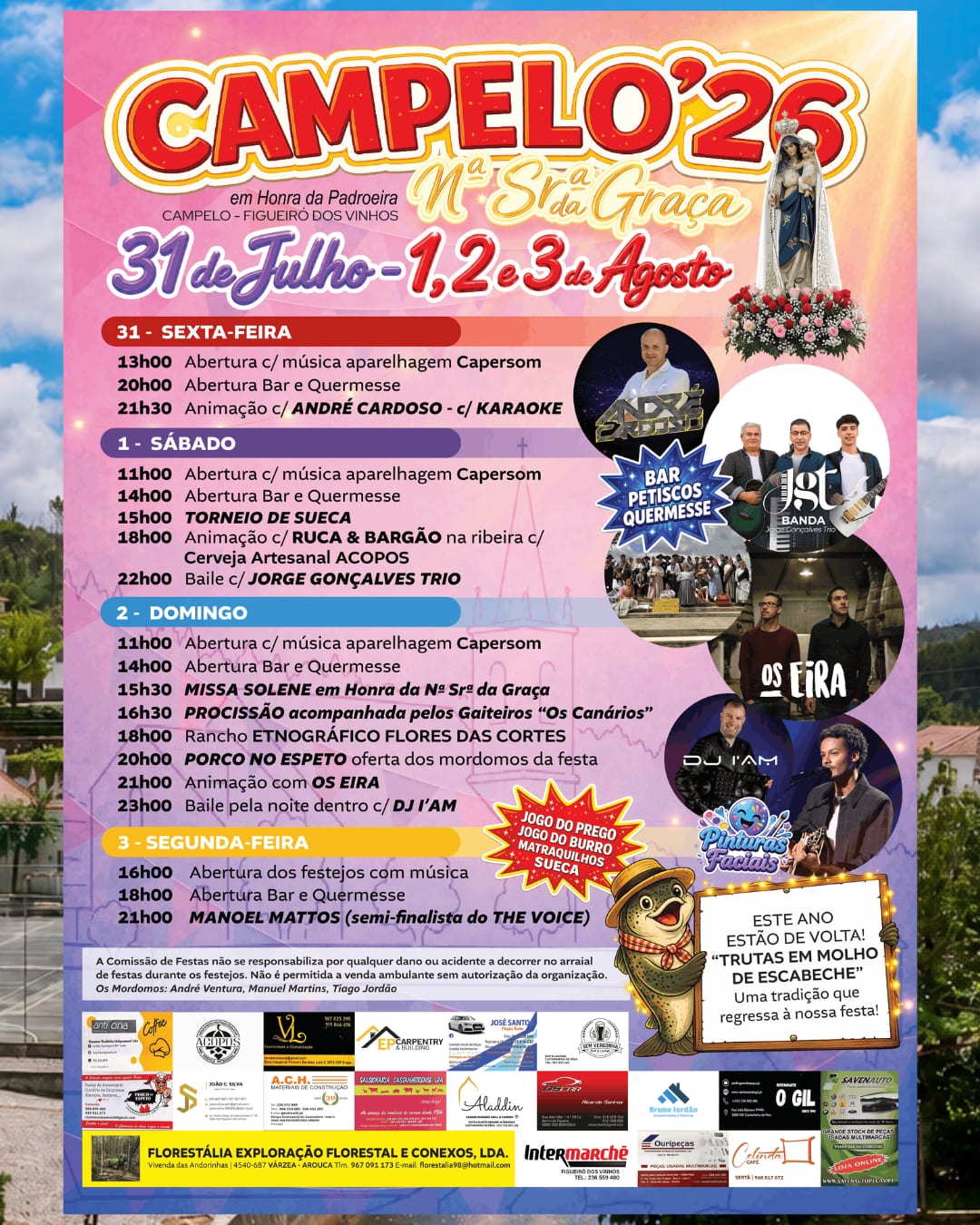 Cartaz de Festas em Honra de N.ª Sr.ª da Graça
