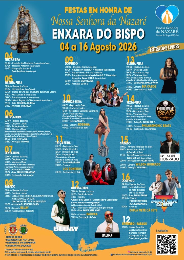 Cartaz de Festas em Honra de N.ª Sr.ª da Nazaré