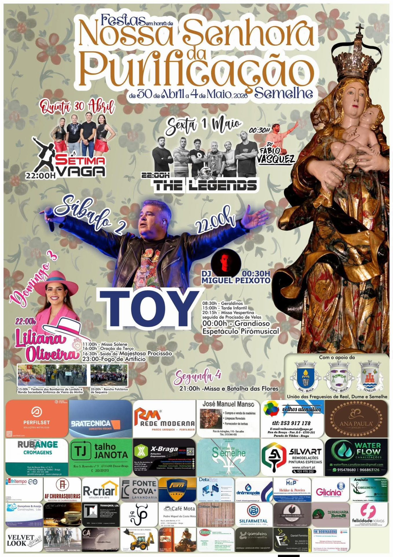 Cartaz de Festas em Honra de N.ª Sr.ª da Purificação