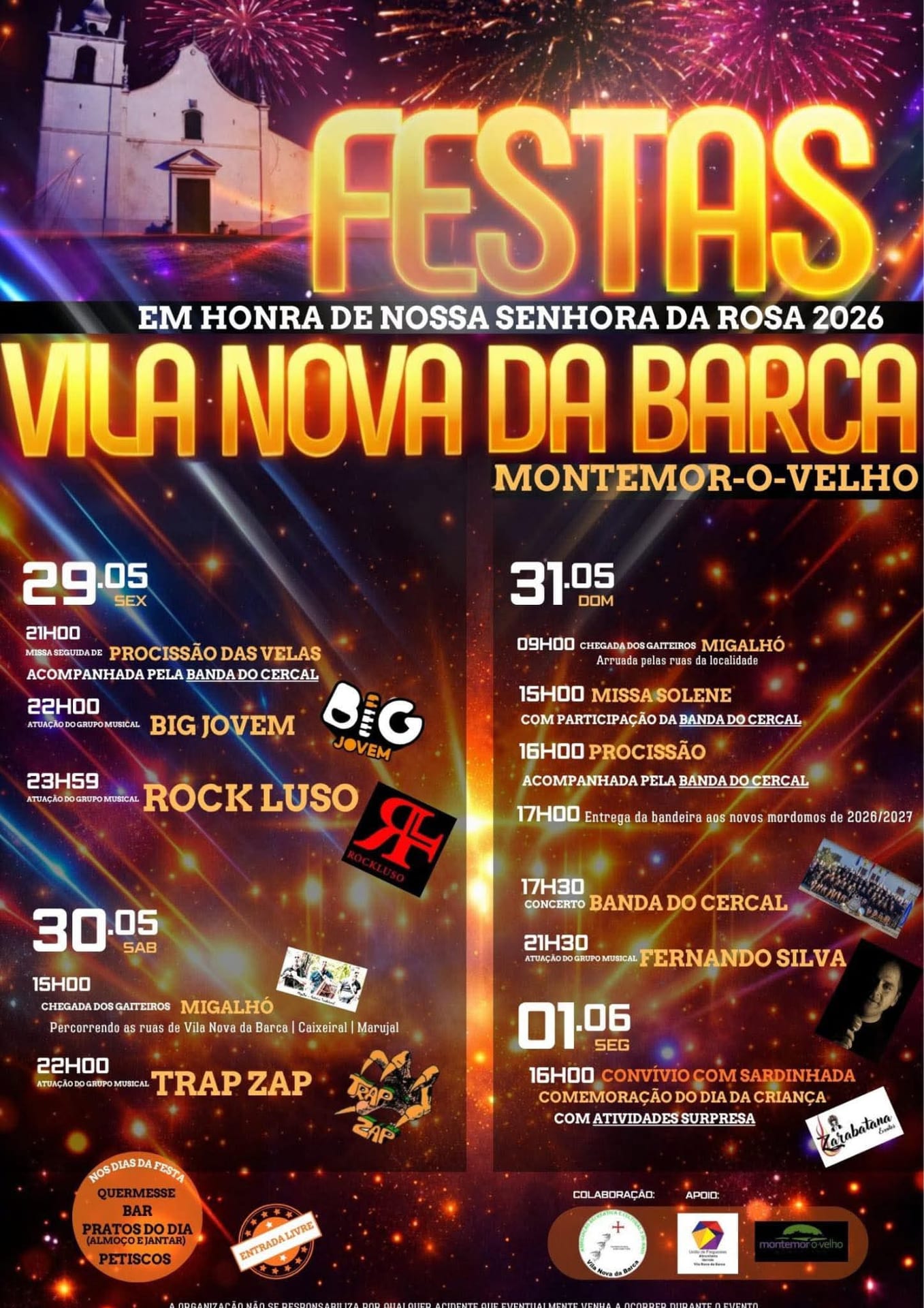 Cartaz de Festas em Honra de N.ª Sr.ª da Rosa