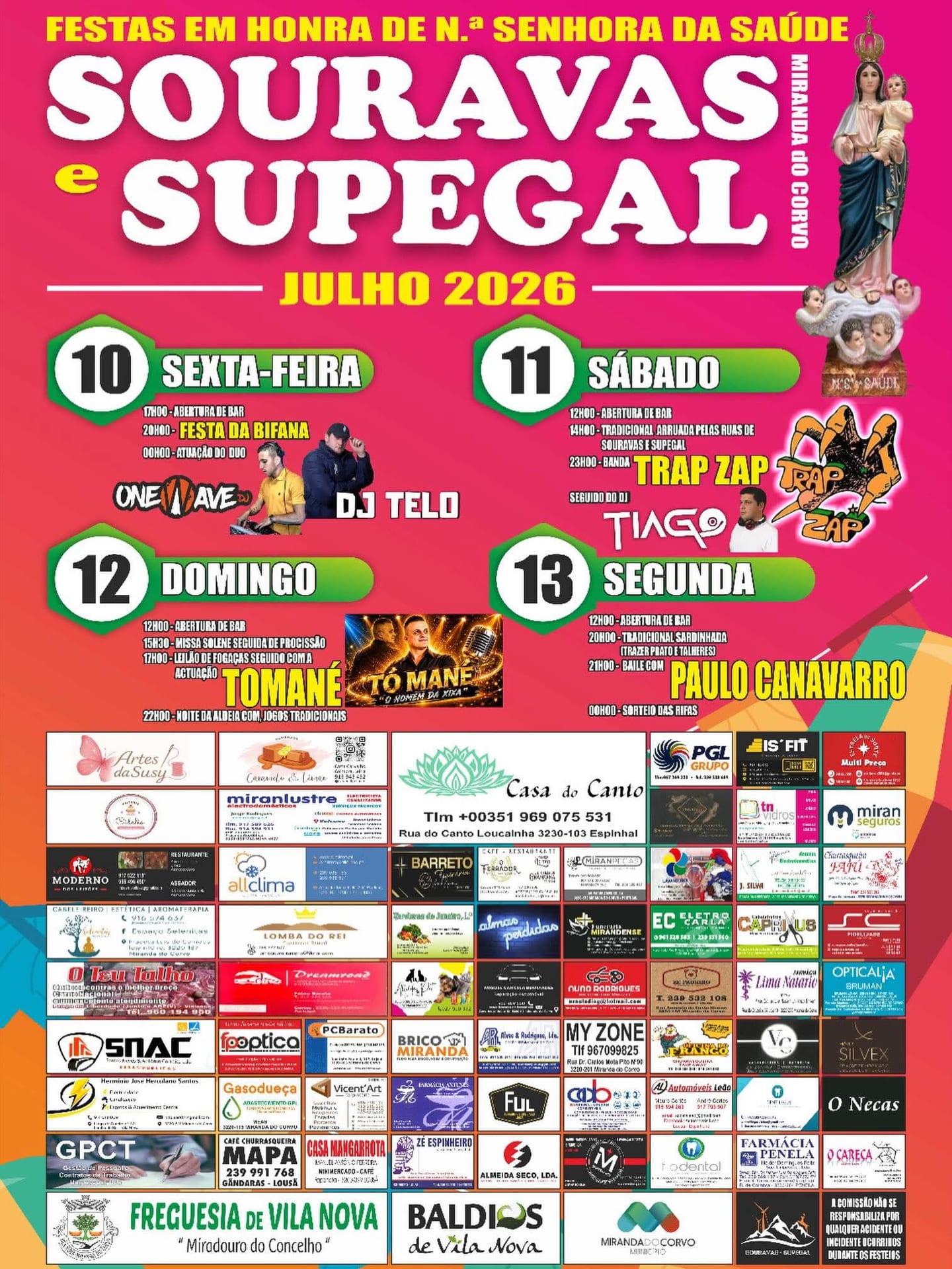 Cartaz de Festas em Honra de N.ª Sr.ª da Saúde