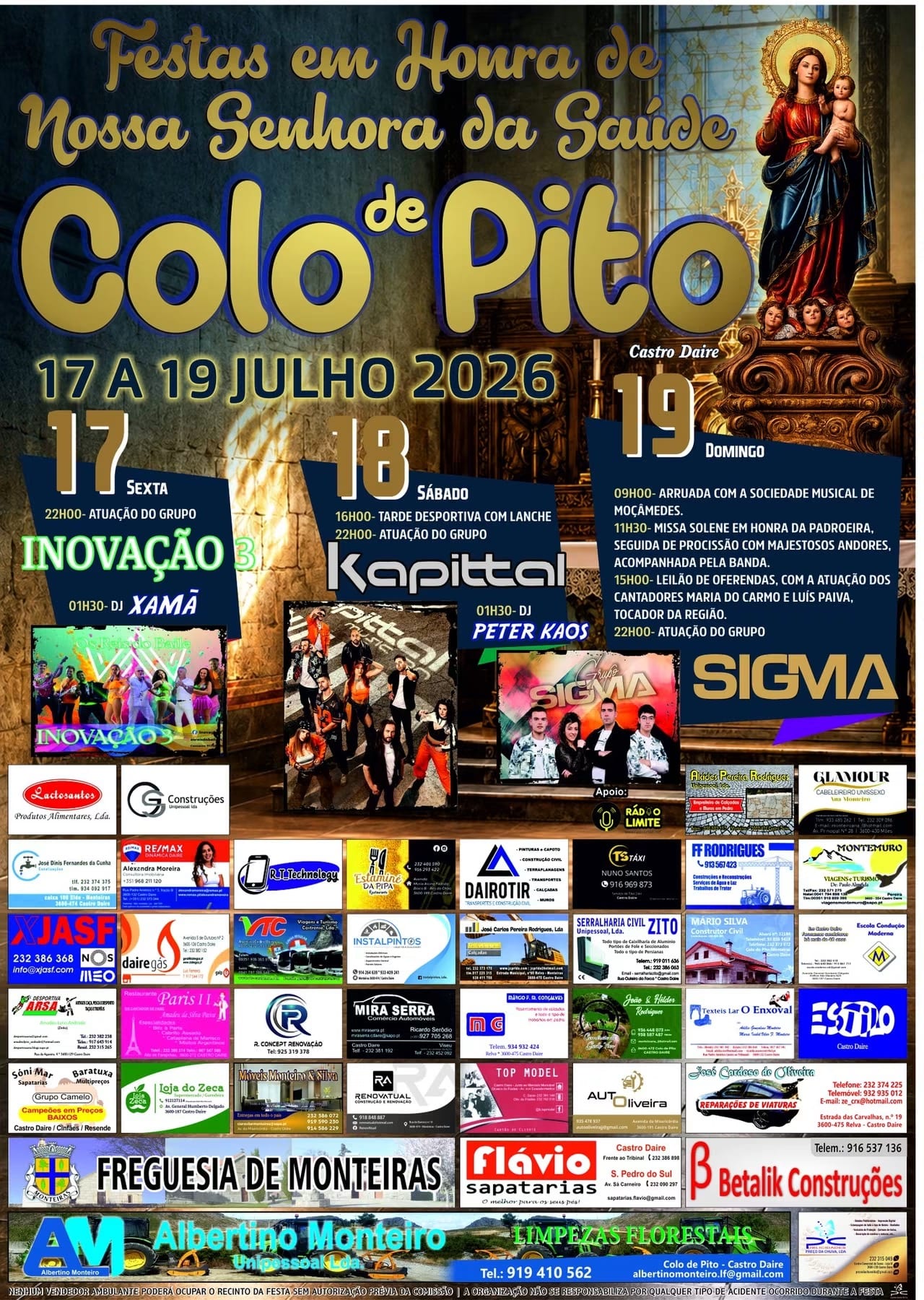 Cartaz de Festas em Honra de N.ª Sr.ª da Saúde