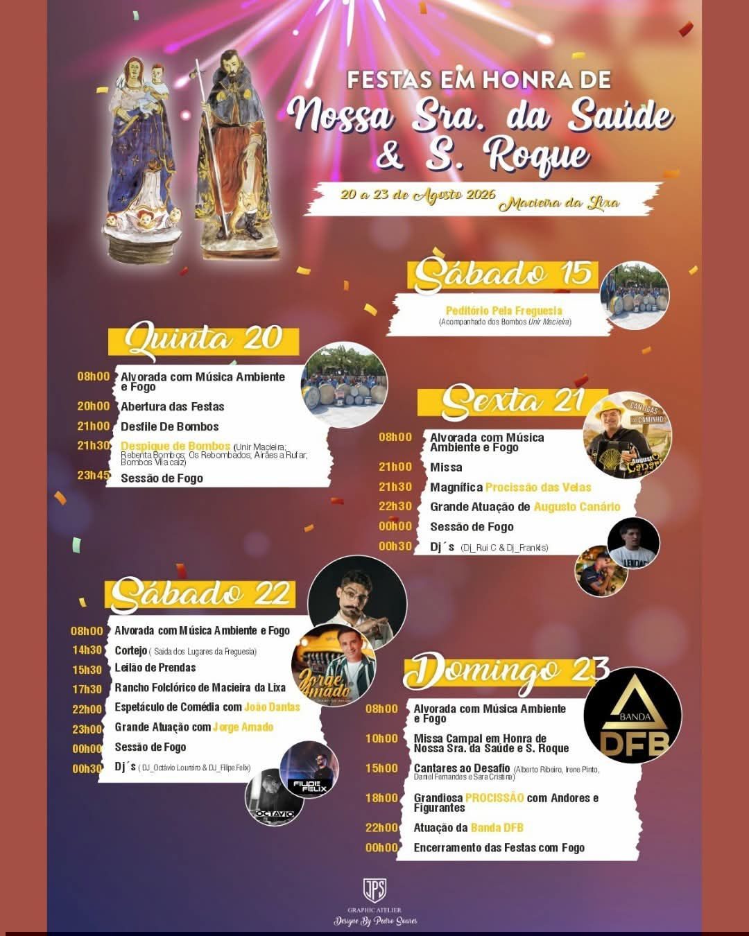 Cartaz de Festas em Honra de N.ª Sr.ª da Saude & S. Roque