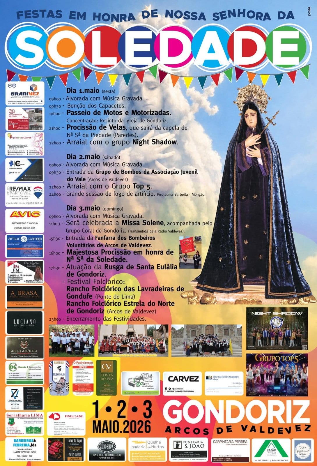 Cartaz de Festas em Honra de N.ª Sr.ª da Soledade