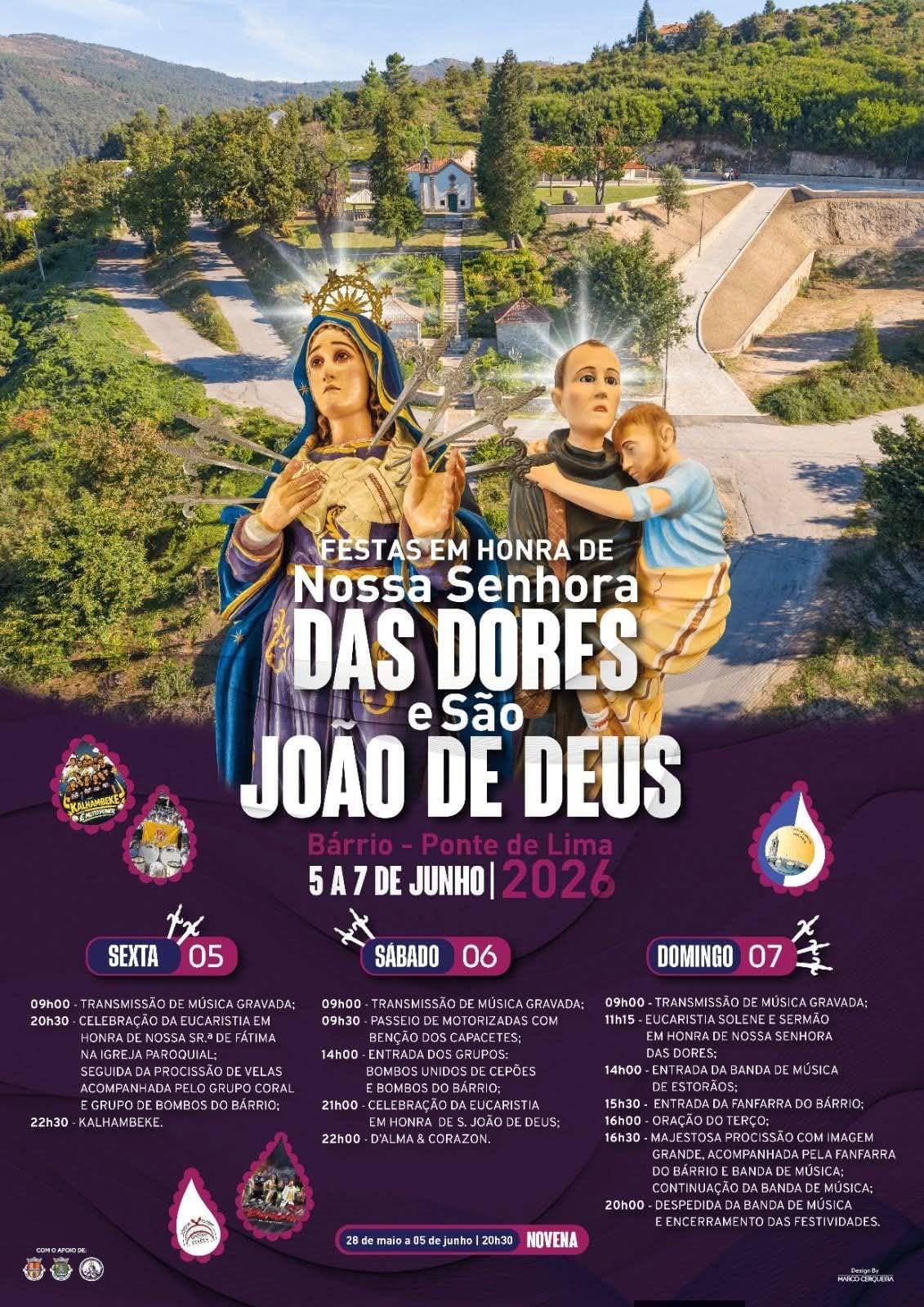 Cartaz de Festas em Honra de N.ª Sr.ª das Dores e São João de Deus