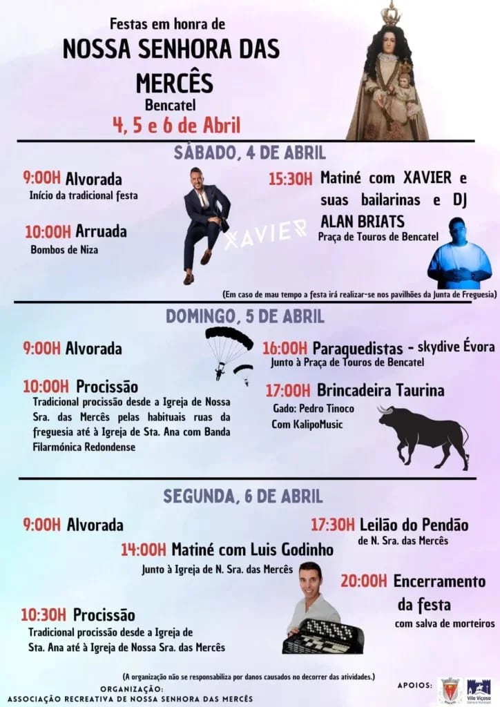 Cartaz de Festas em Honra de N.ª Sr.ª das Mercês
