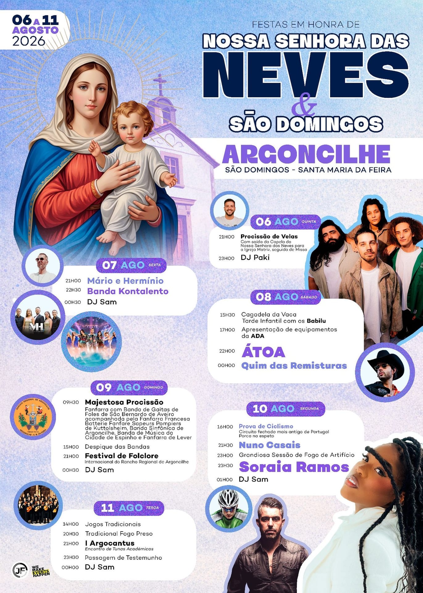 Cartaz de Festas em Honra de N.ª Sr.ª das Neves e S. Domingos