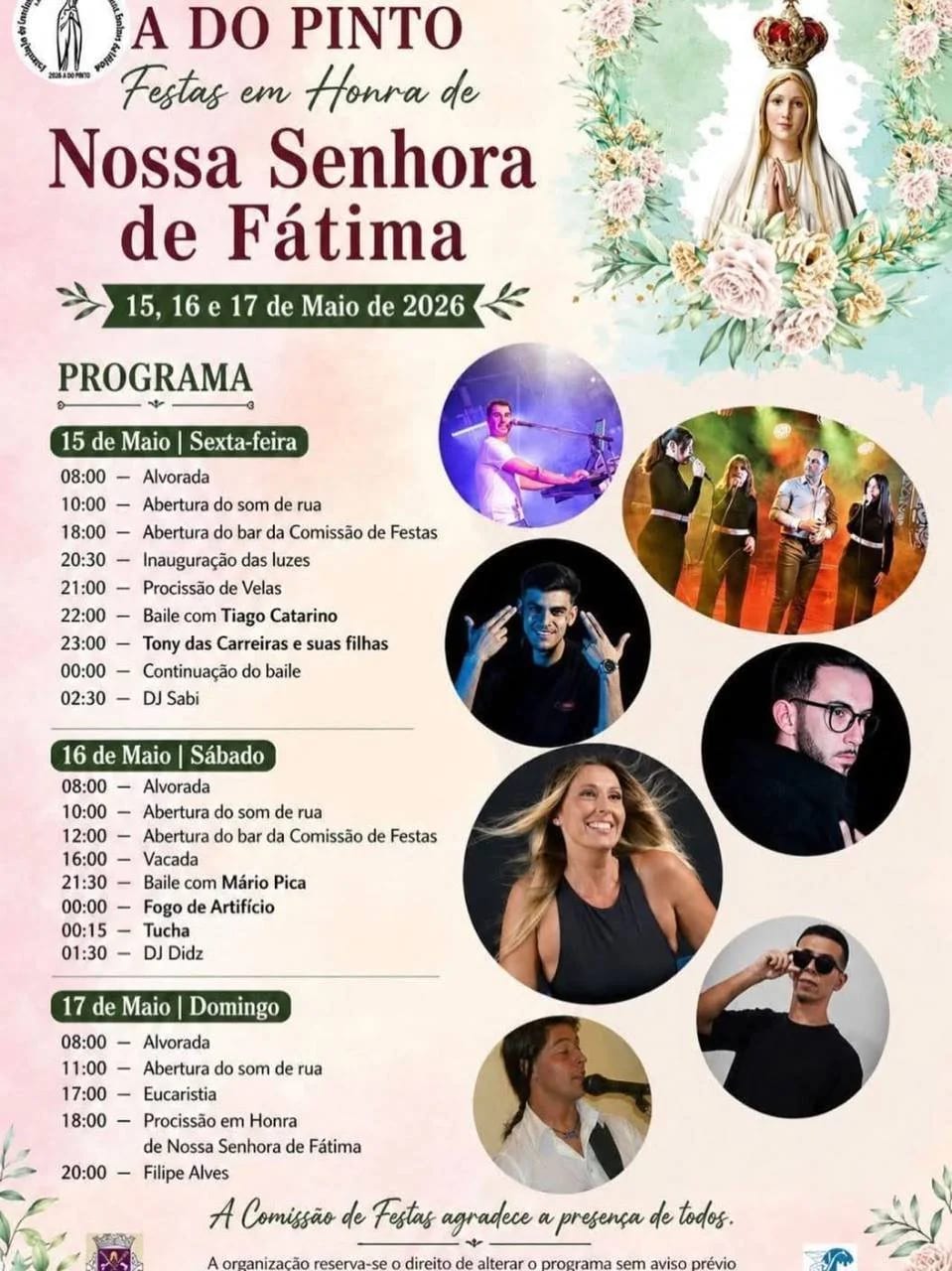 Cartaz de Festas em Honra de N.ª Sr.ª de Fátima