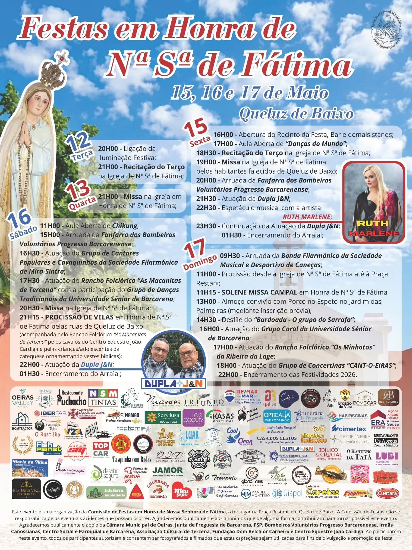 Cartaz de Festas em Honra de N.ª Sr.ª de Fátima