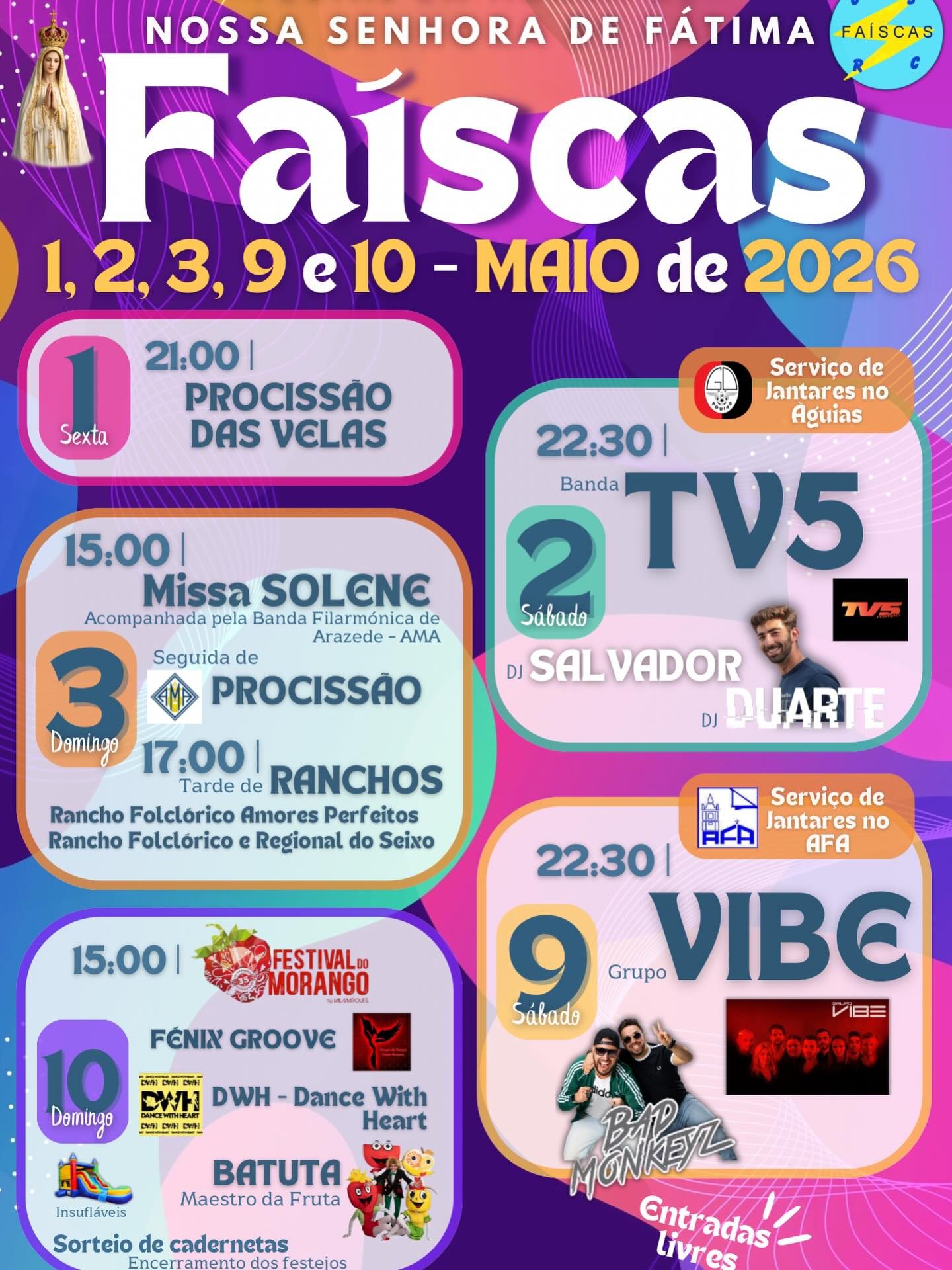 Cartaz de Festas em Honra de N.ª Sr.ª de Fátima