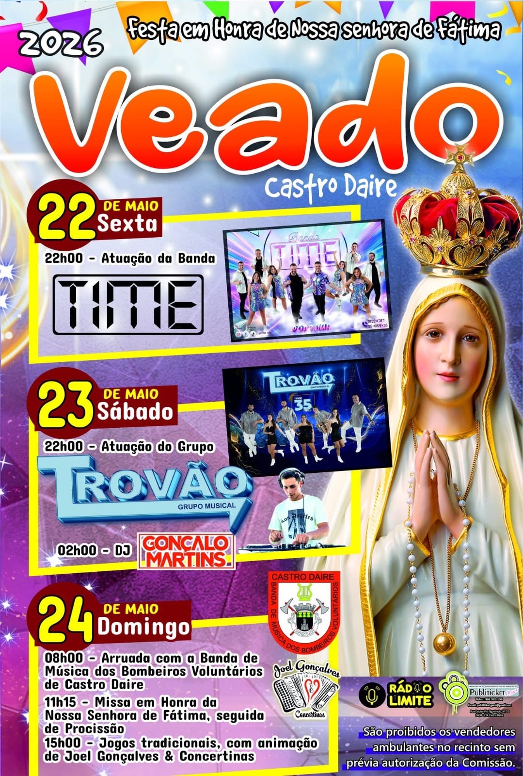 Cartaz de Festas em Honra de N.ª Sr.ª de Fátima