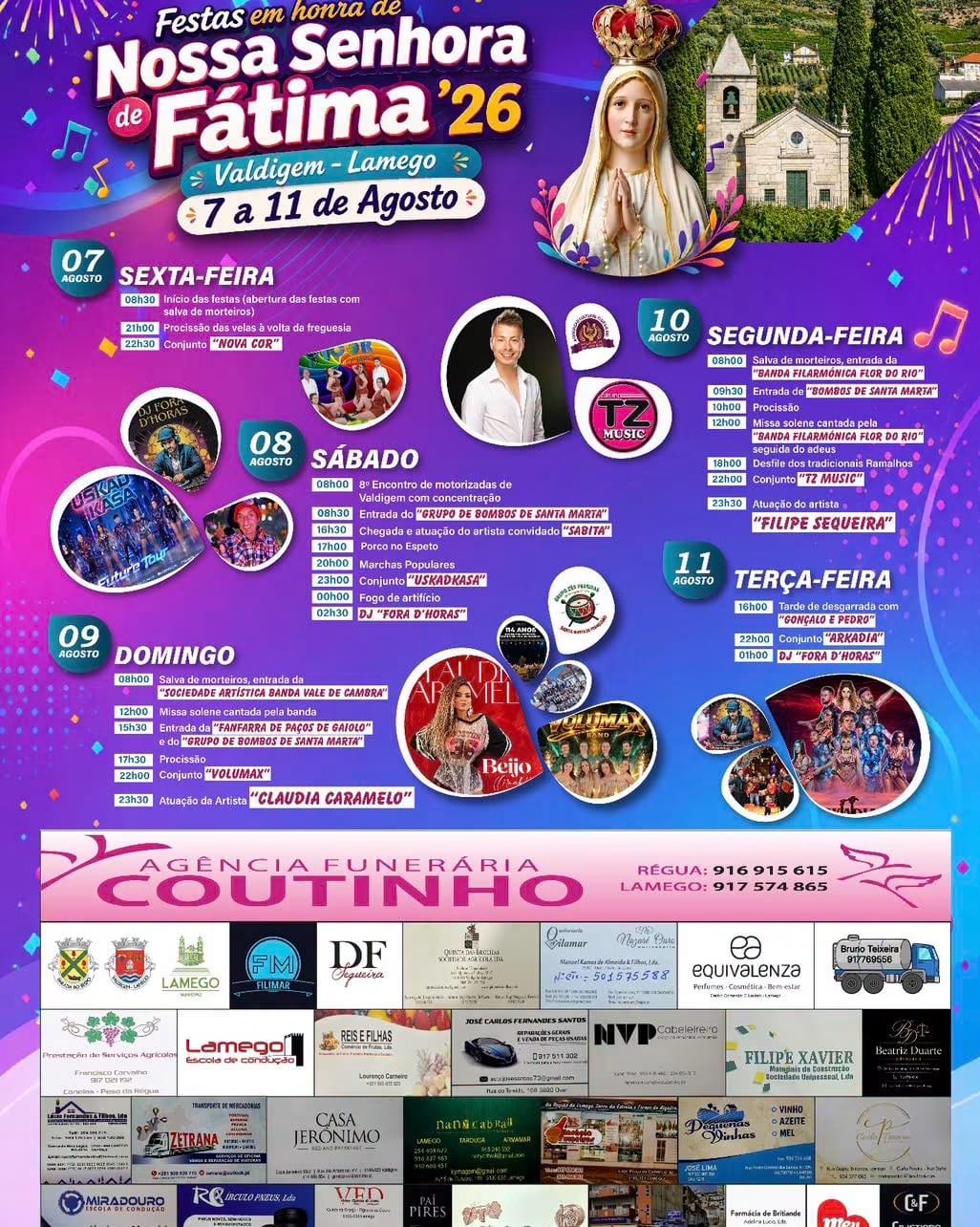 Cartaz de Festas em Honra de N.ª Sr.ª de Fátima