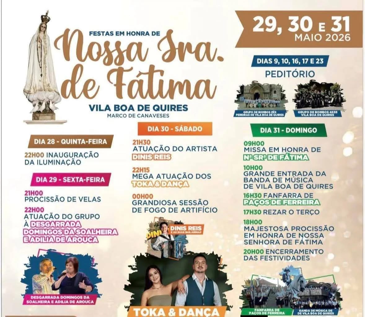 Cartaz de Festas em Honra de N.ª Sr.ª de Fátima