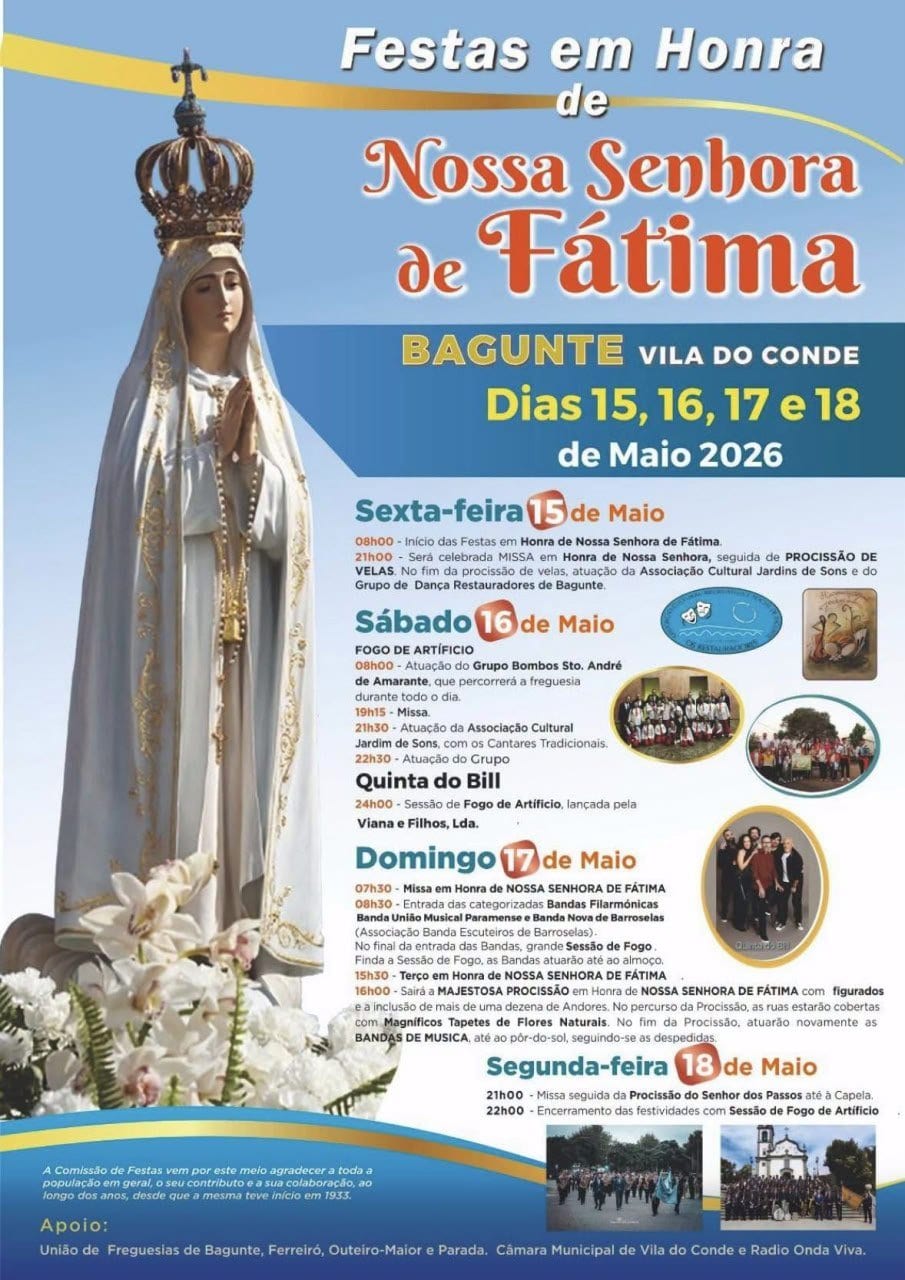 Cartaz de Festas em Honra de N.ª Sr.ª de Fátima
