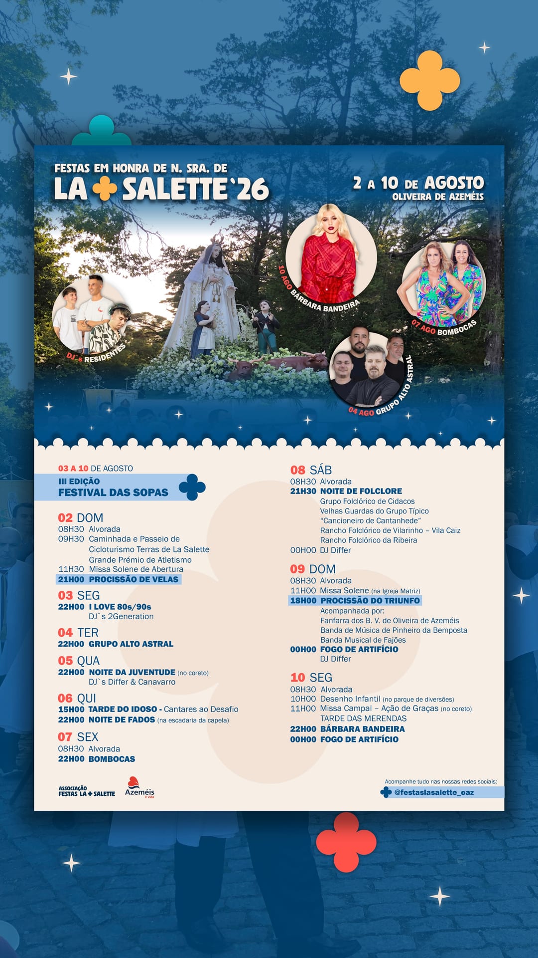 Cartaz de Festas em Honra de N.ª Sr.ª de La Salette