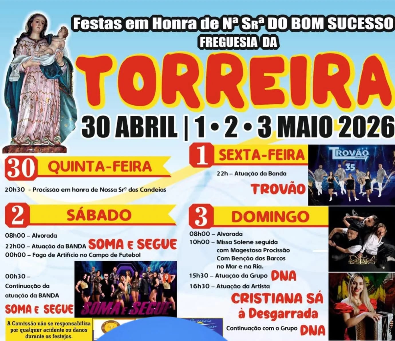 Cartaz de Festas em Honra de N.ª Sr.ª do Bom Sucesso