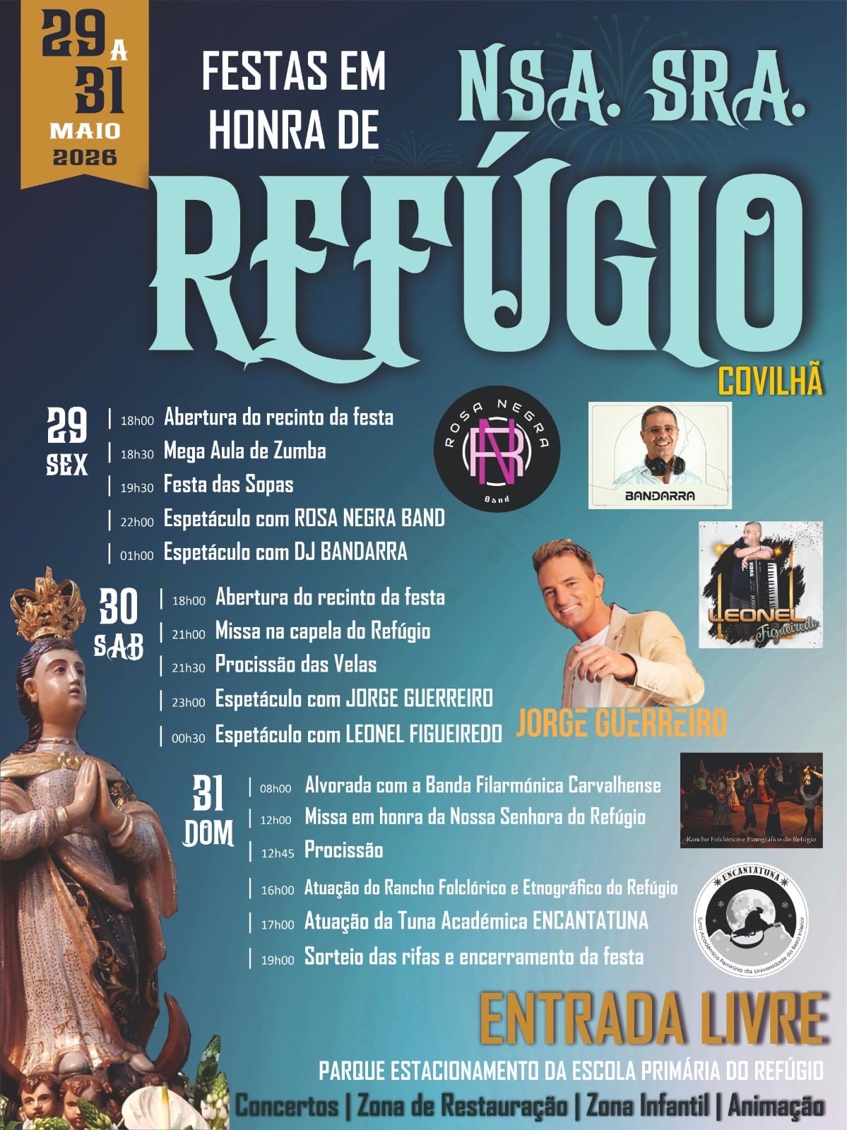 Cartaz de Festas em Honra de N.ª Sr.ª do Refúgio