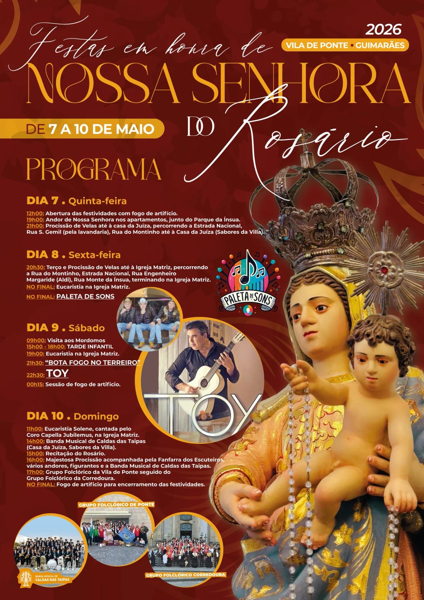 Cartaz de Festas em Honra de N.ª Sr.ª do Rosário