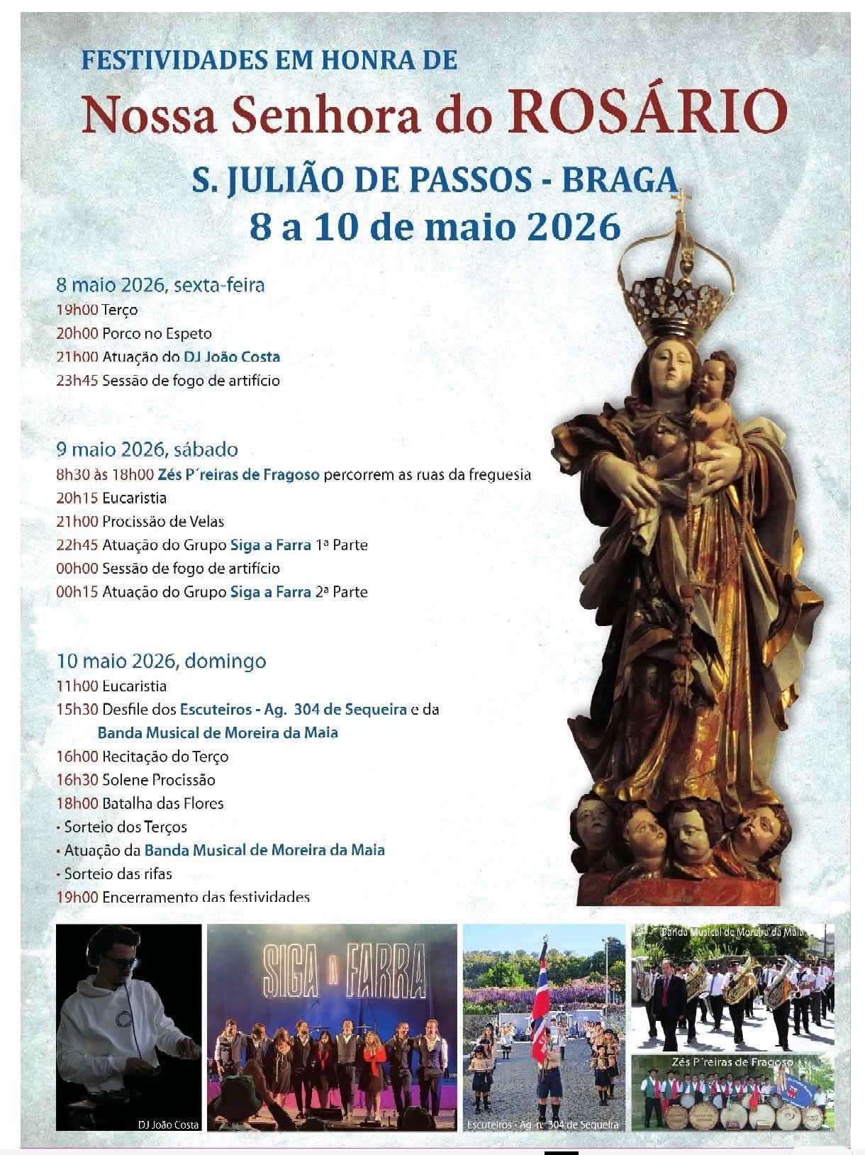 Cartaz de Festas em Honra de N.ª Sr.ª do Rosário