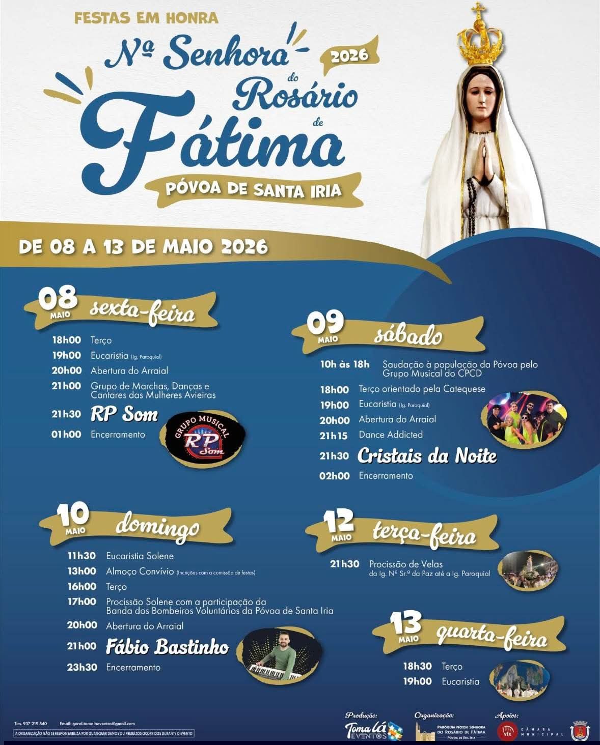 Cartaz de Festas em Honra de N.ª Sr.ª do Rosário de Fátima