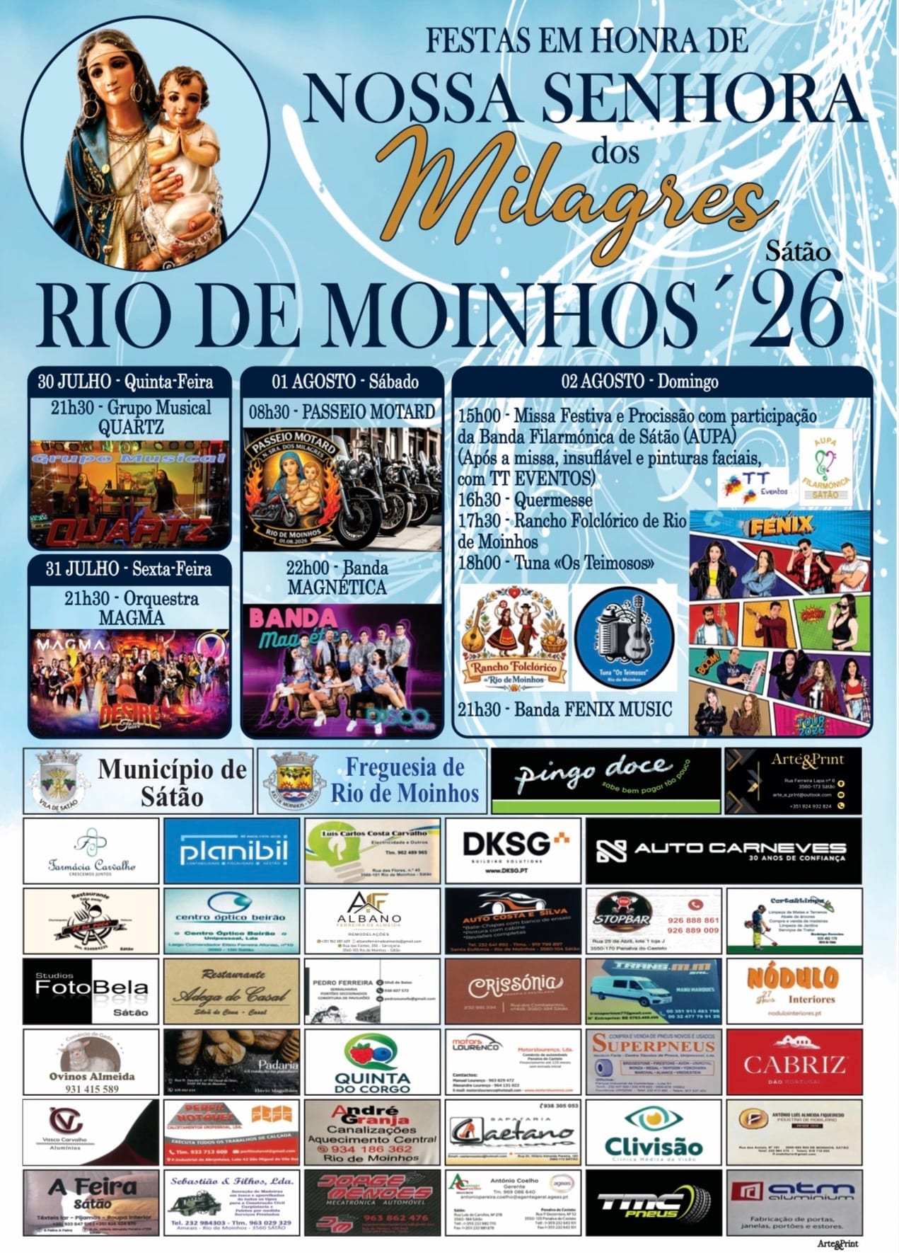 Cartaz de Festas em Honra de N.ª Sr.ª dos Milagres