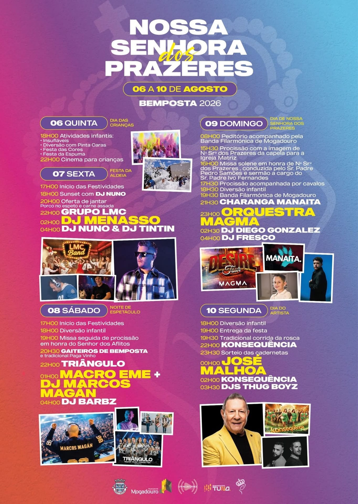 Cartaz de Festas em Honra de N.ª Sr.ª dos Prazeres