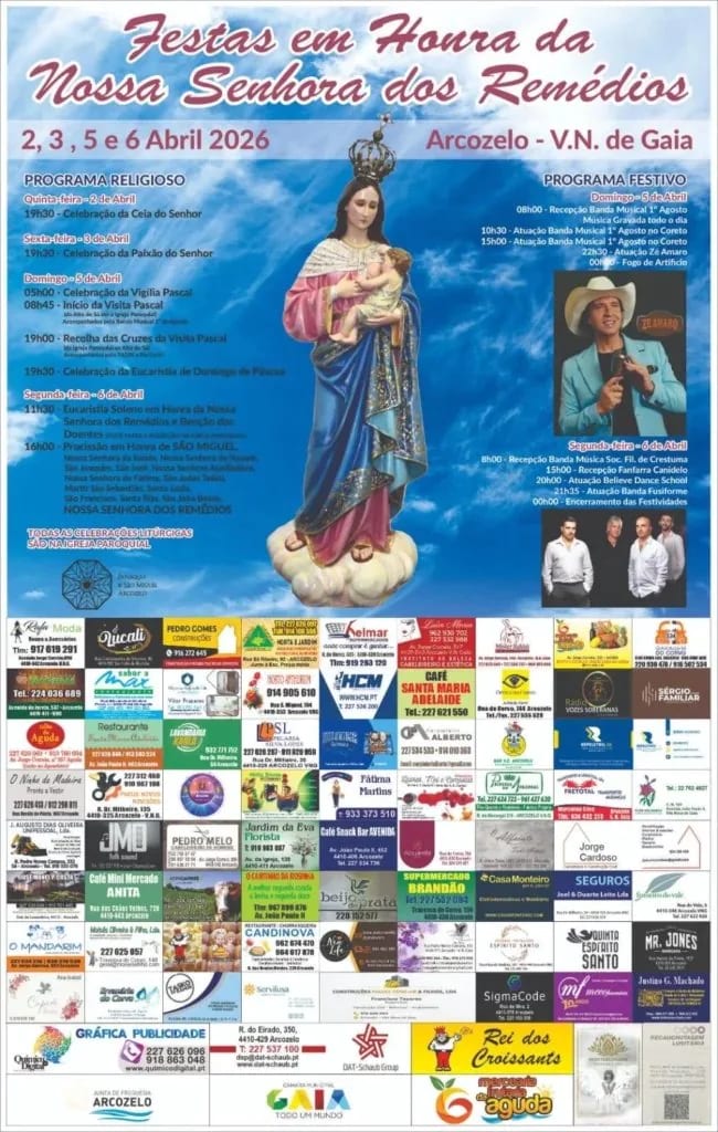 Cartaz de Festas em Honra de N.ª Sr.ª dos Remédios