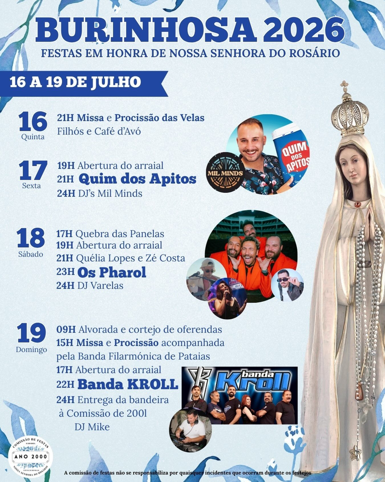Cartaz de Festas em Honra de Nossa Senhora do Rosário