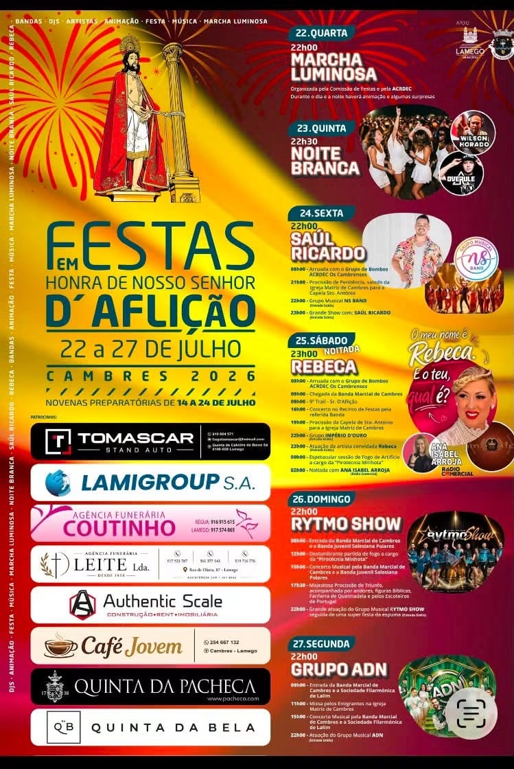 Cartaz de Festas em Honra de Nosso Senhor D'Aflição