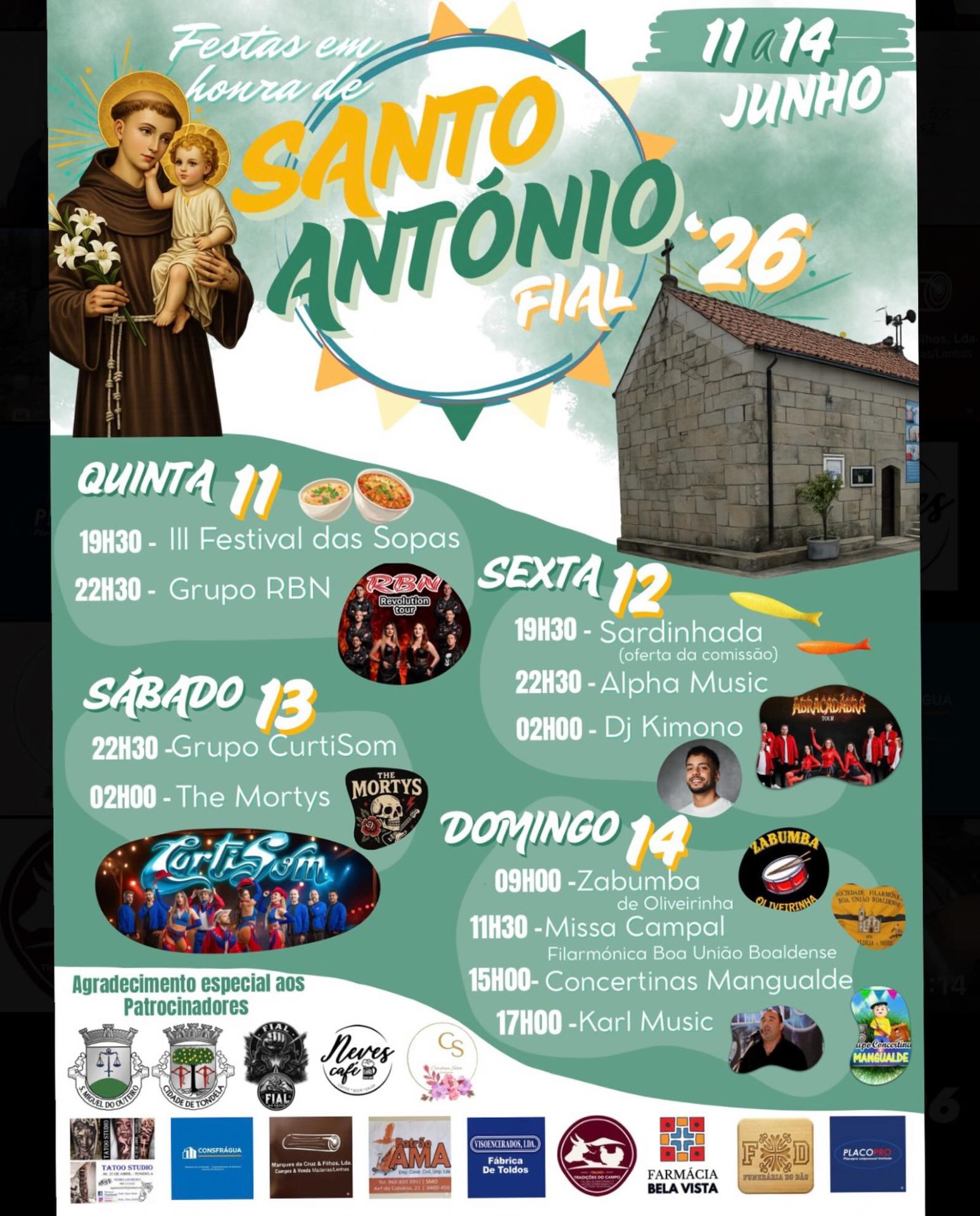 Cartaz de Festas em Honra de S. António