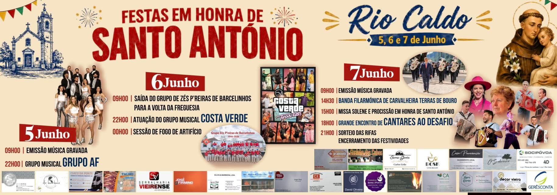 Cartaz de Festas em Honra de S. António