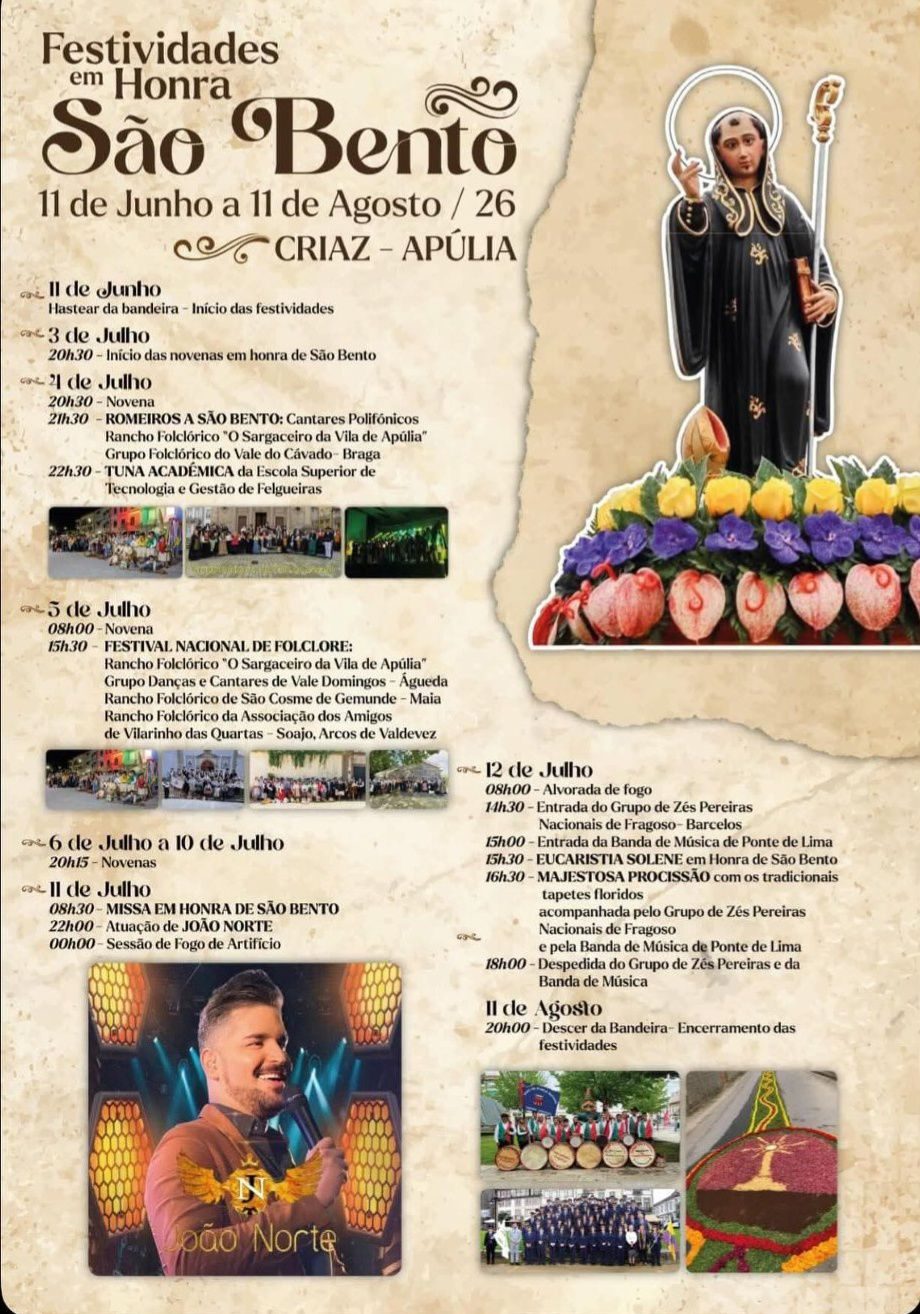 Cartaz de Festas em Honra de S. Bento