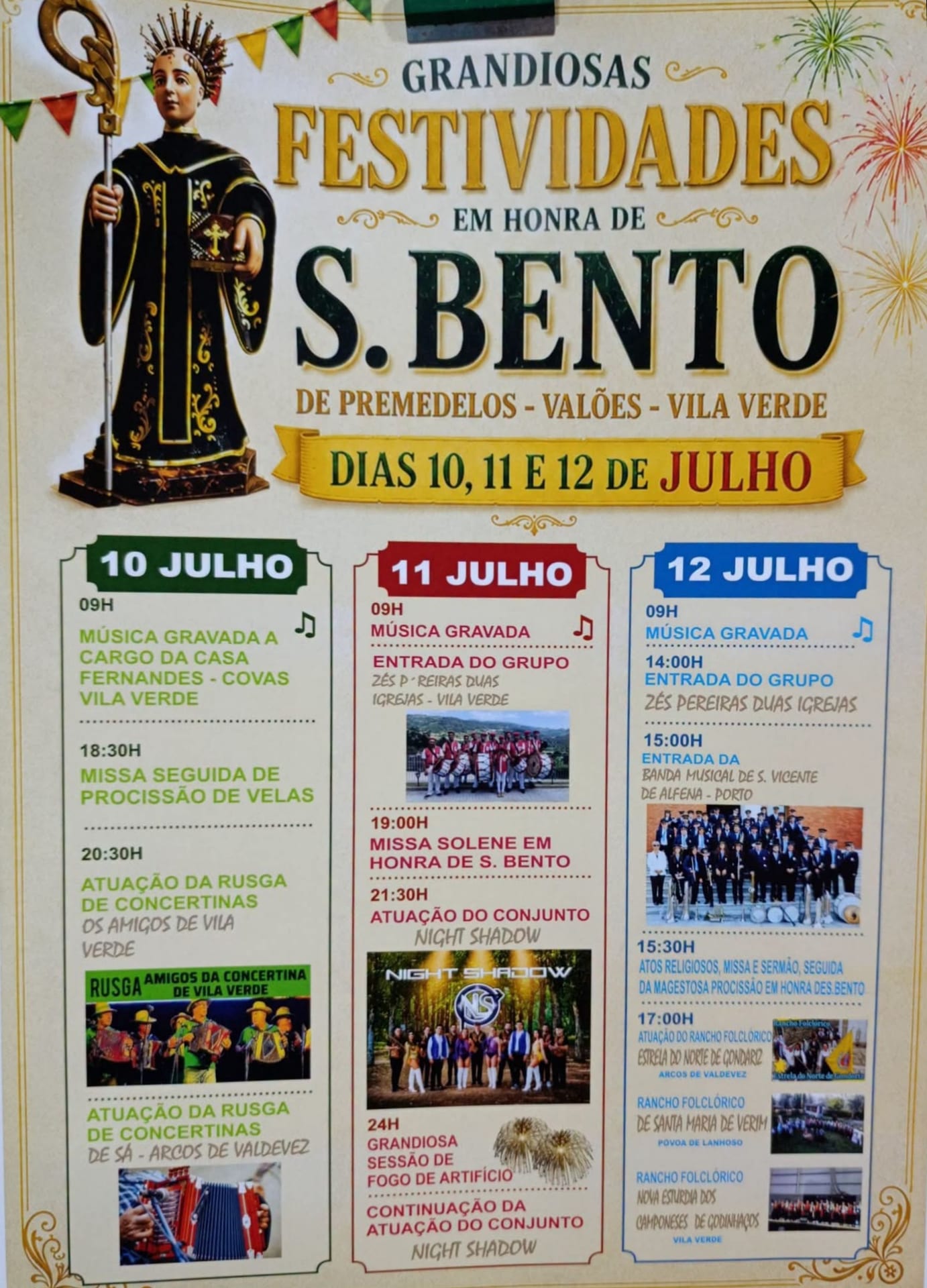 Cartaz de Festas em Honra de S. Bento
