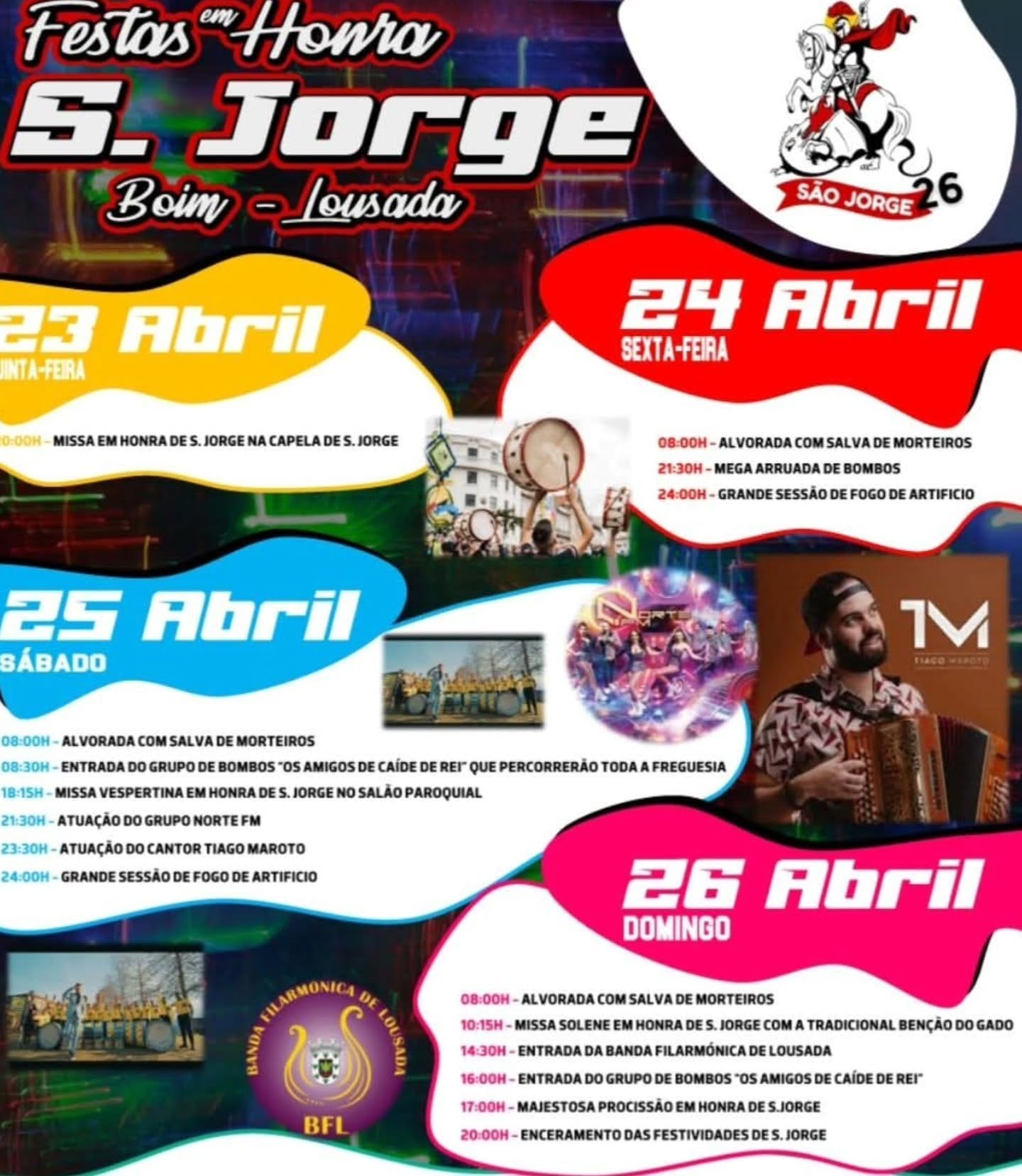 Cartaz de Festas em Honra de S. Jorge