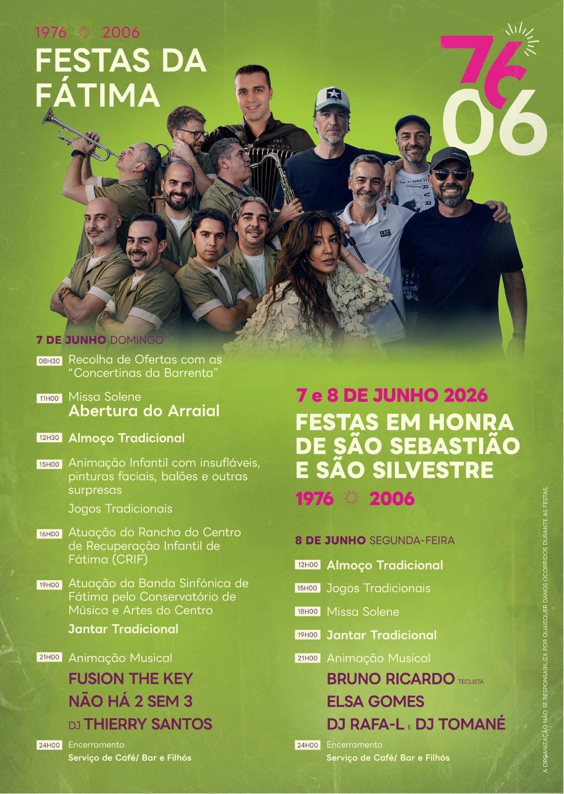 Cartaz de Festas em Honra de S. Sebastião e S. Silvestre