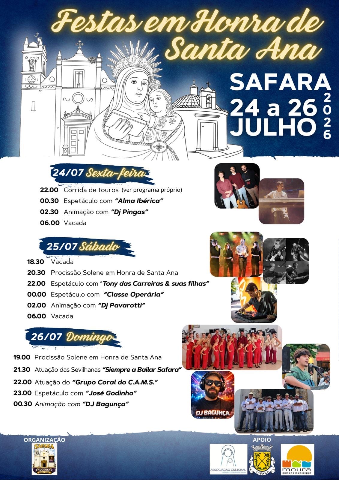 Cartaz de Festas em Honra de Santa Ana
