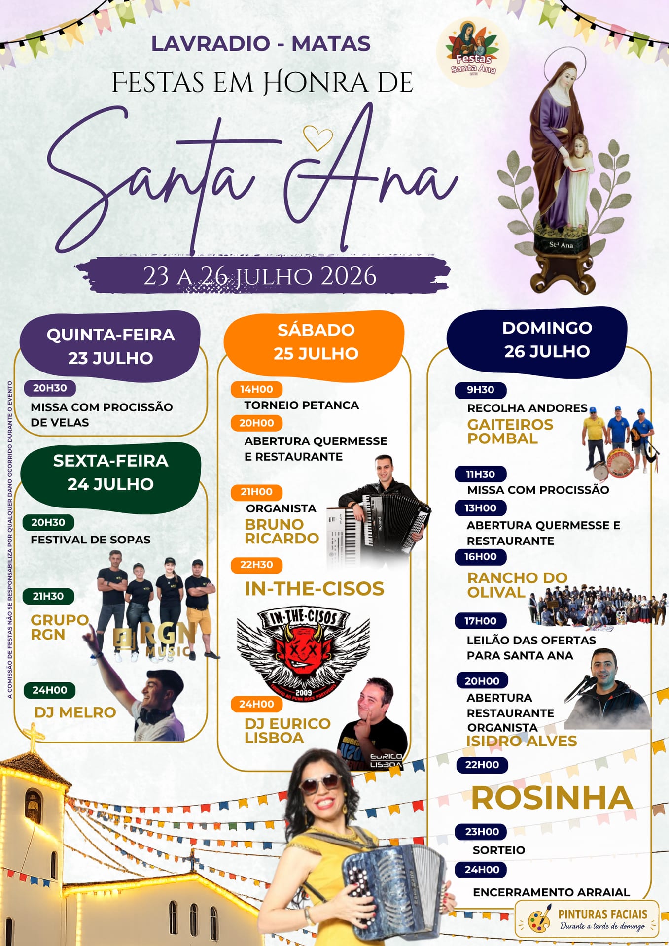 Cartaz de Festas em Honra de Santa Ana
