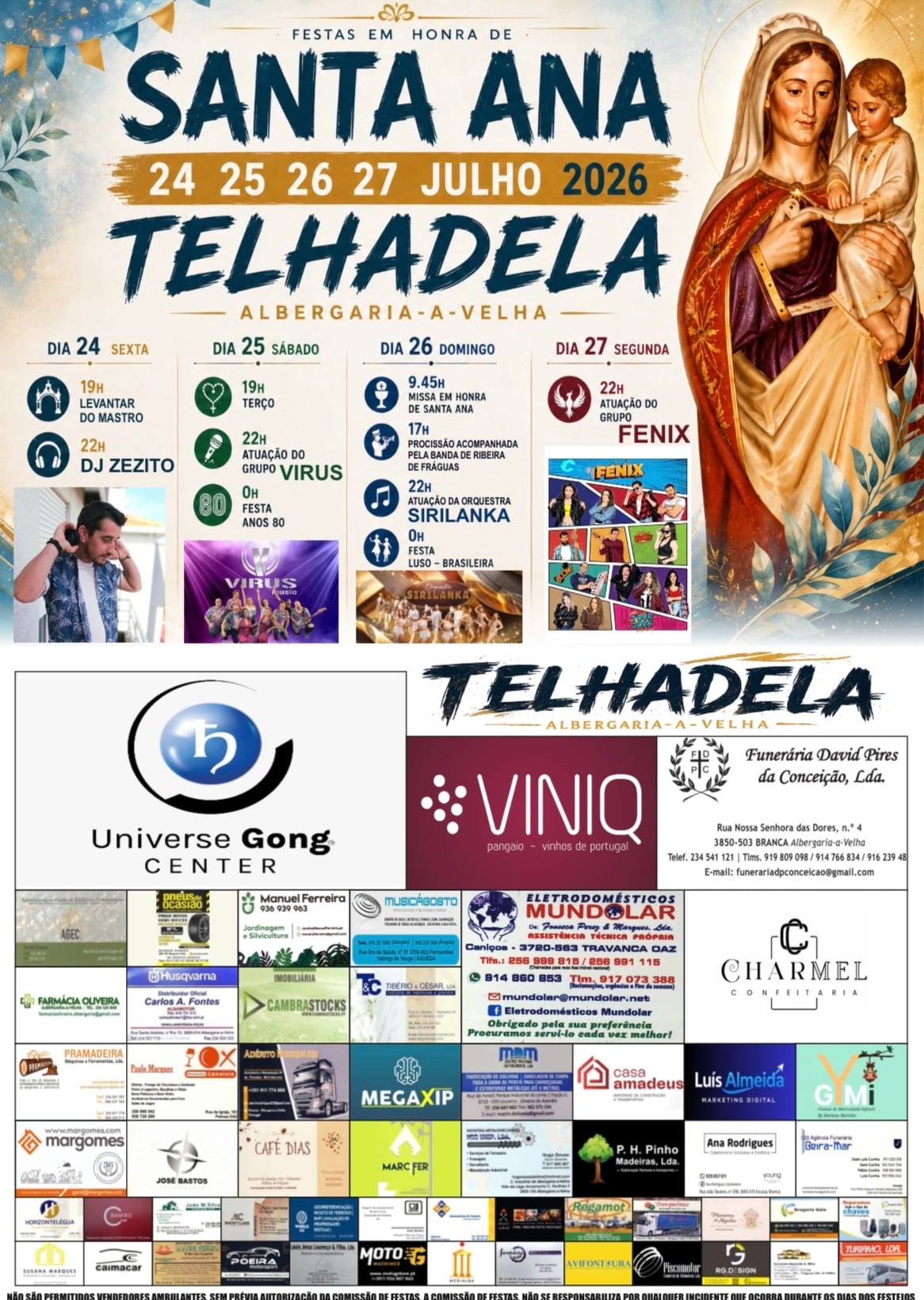Cartaz de Festas em Honra de Santa Ana