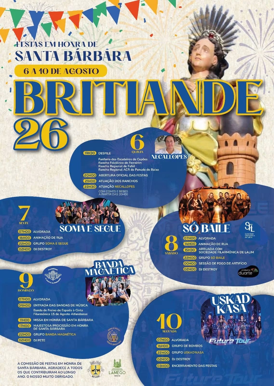 Cartaz de Festas em Honra de Santa Bárbara