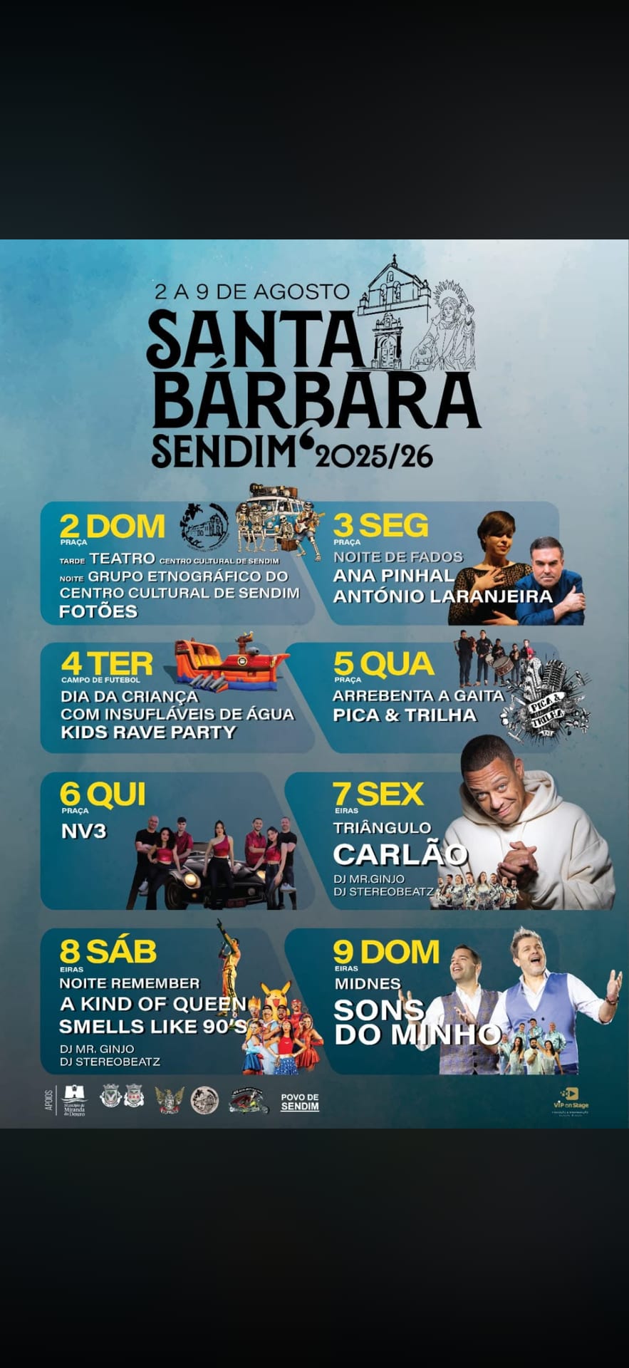 Cartaz de Festas em Honra de Santa Bárbara