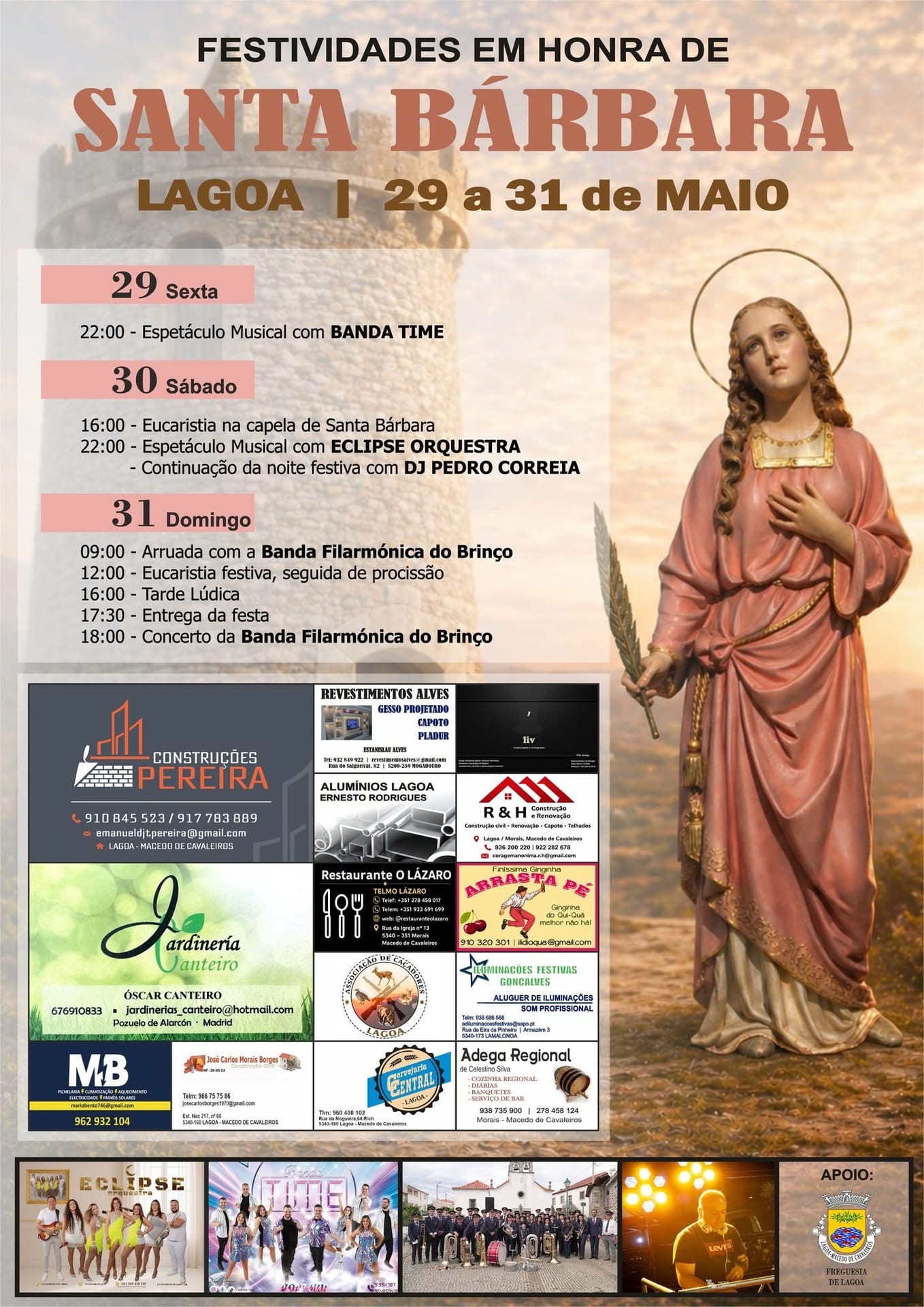 Cartaz de Festas em Honra de Santa Bárbara