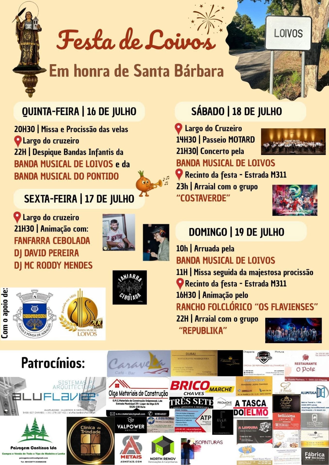 Cartaz de Festas em Honra de Santa Bárbara