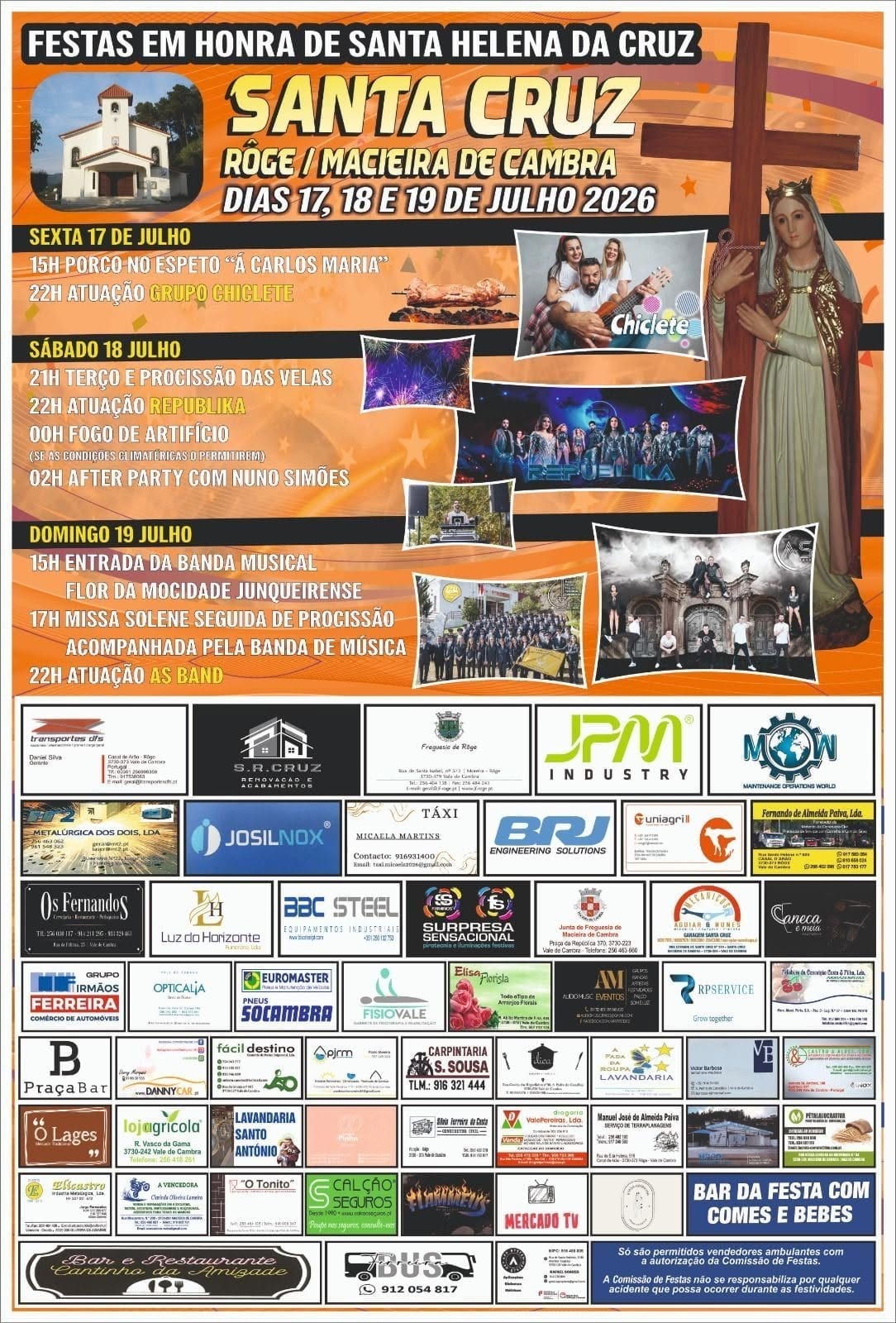 Cartaz de Festas em Honra de Santa Helena da Cruz
