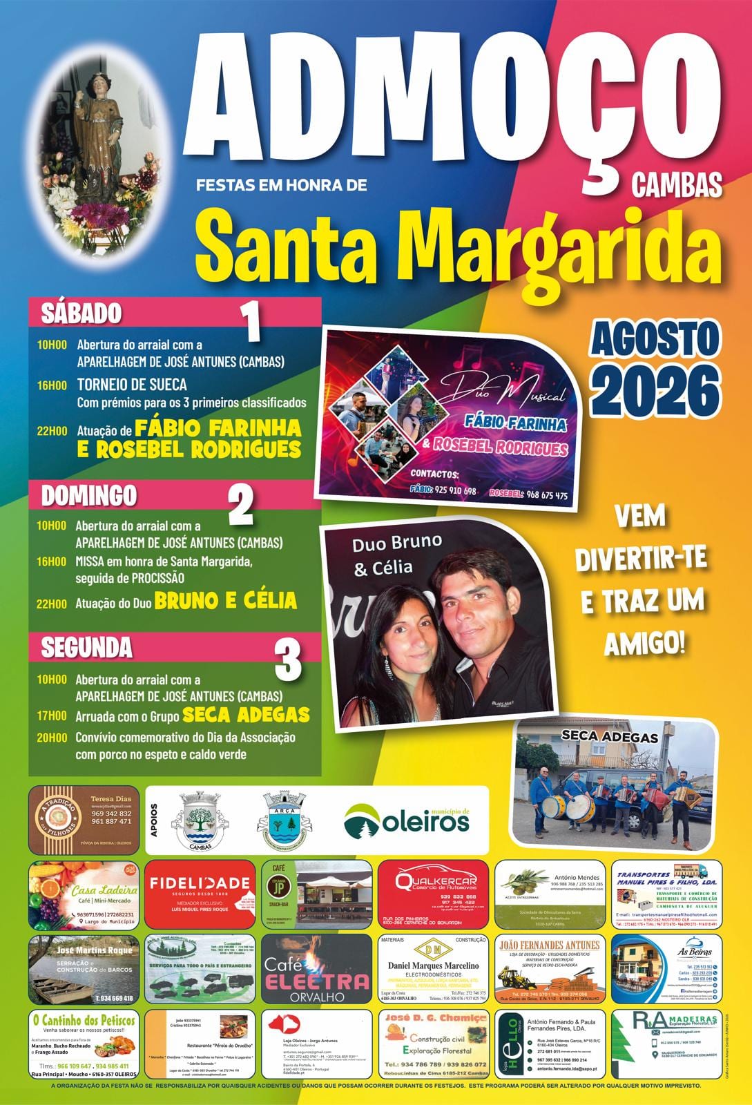 Cartaz de Festas em Honra de Santa Margarida