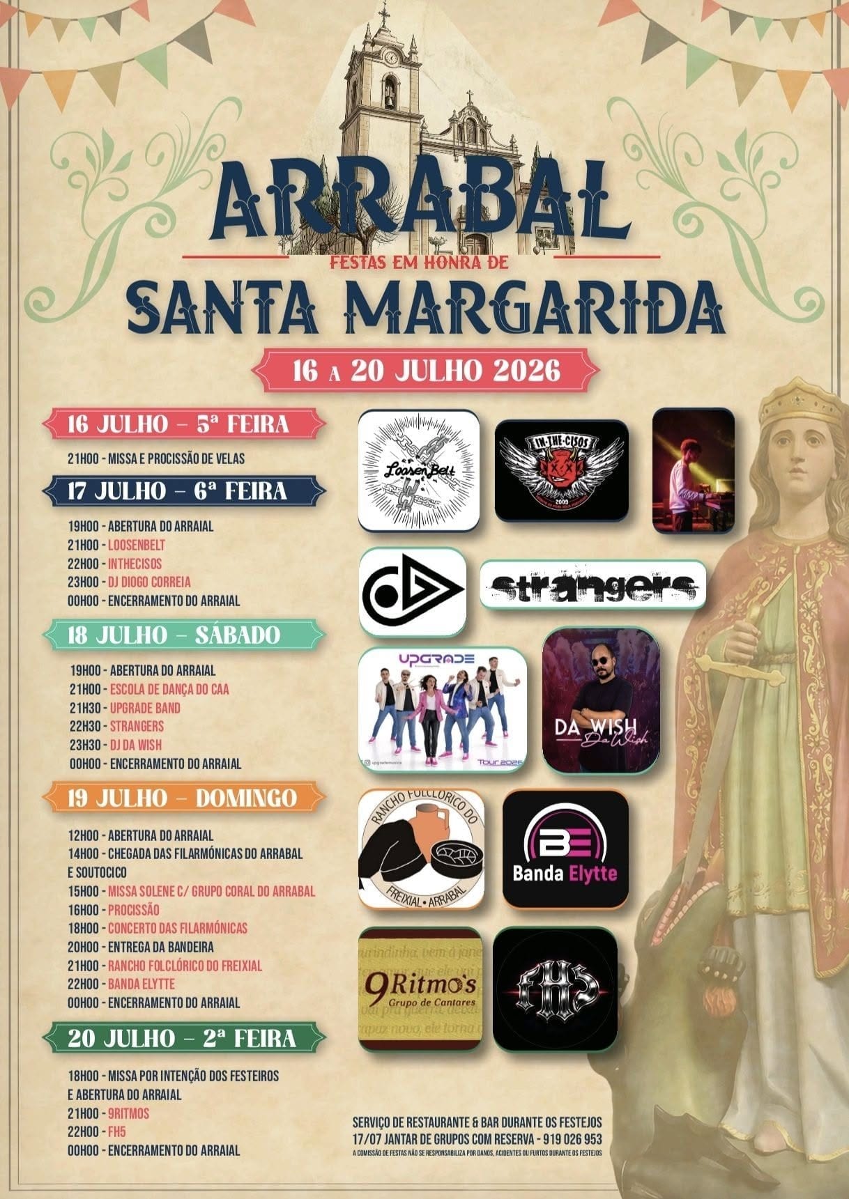 Cartaz de Festas em Honra de Santa Margarida