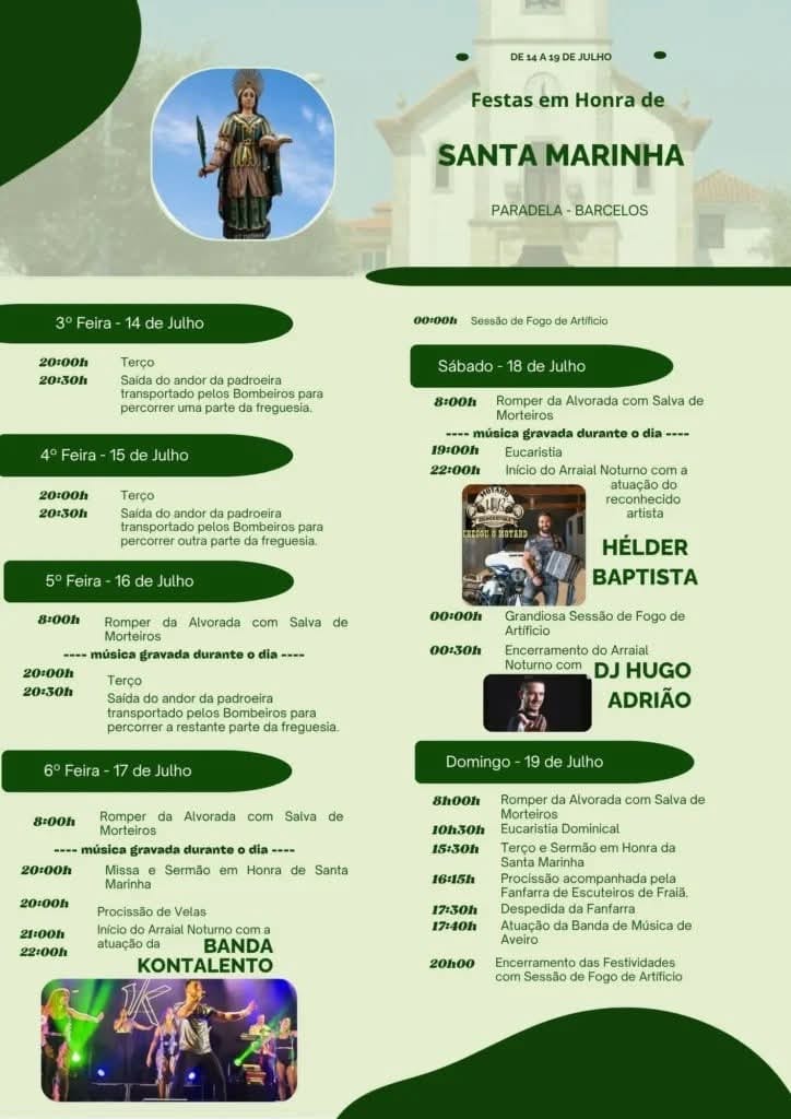 Cartaz de Festas em Honra de Santa Marinha