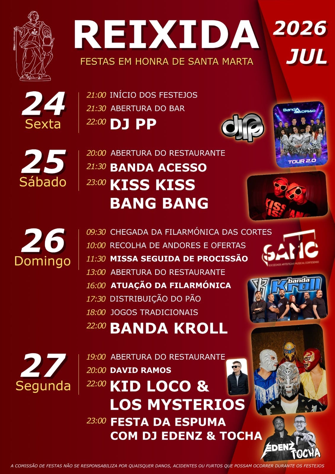 Cartaz de Festas em Honra de Santa Marta