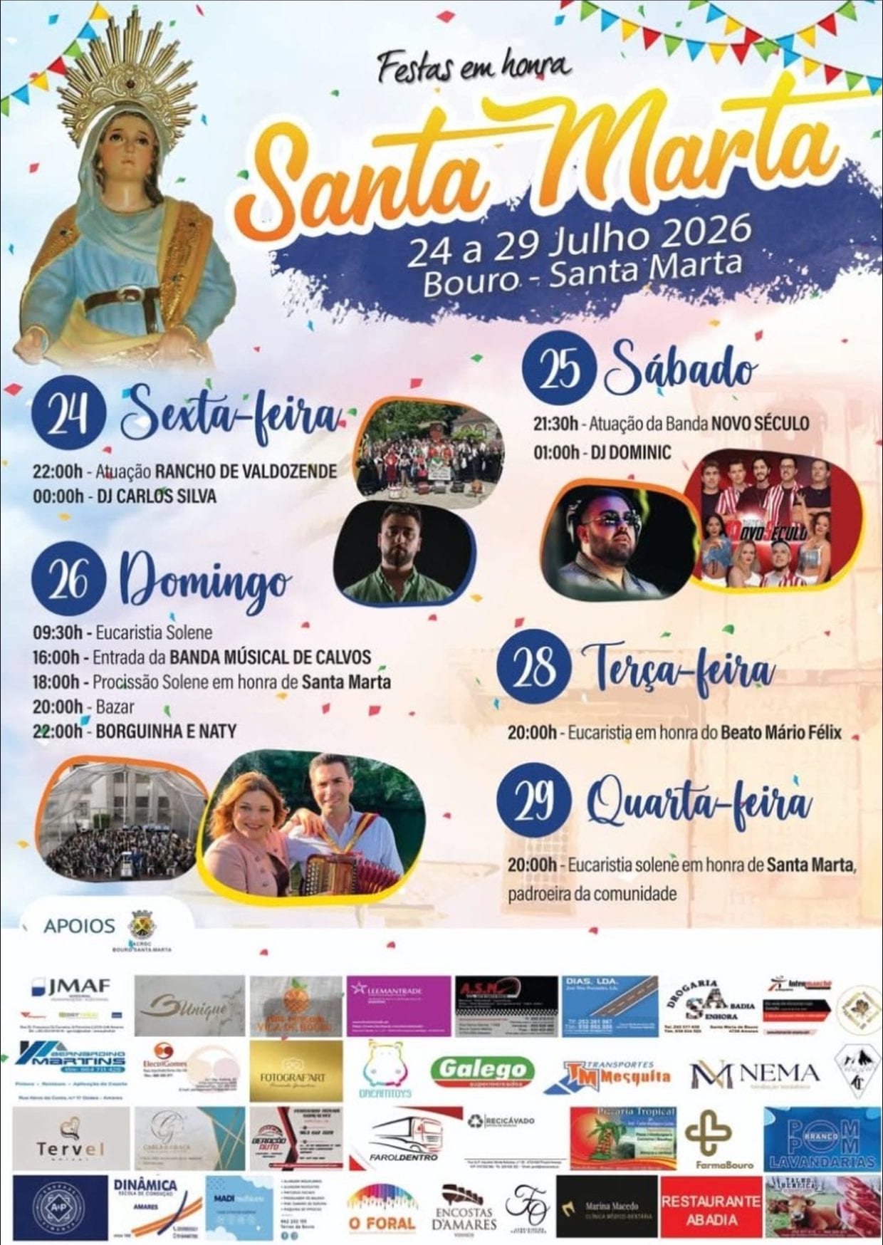 Cartaz de Festas em Honra de Santa Marta